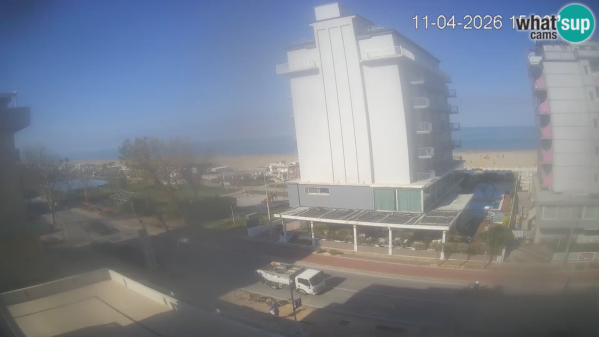 Riccione web kamera plaža i vrtovi La Malfa – plaža Bagni Oreste 115