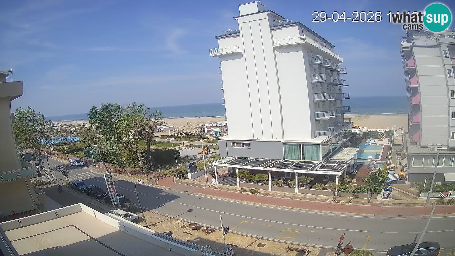 Riccione web kamera plaža i vrtovi La Malfa – plaža Bagni Oreste 115