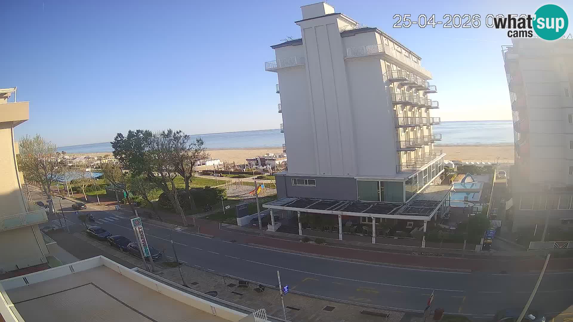 Riccione Webcam Strand und Gärten La Malfa – Bagni Oreste Strand 115