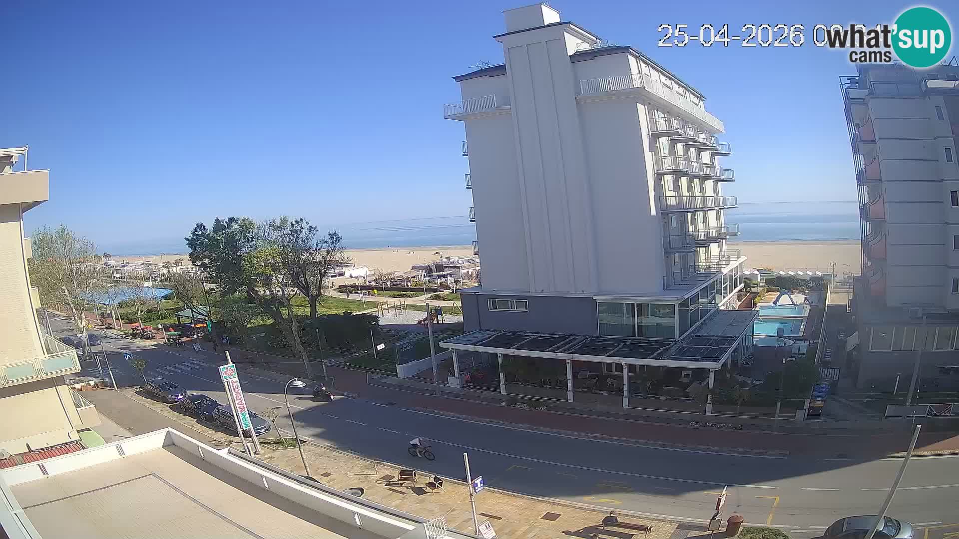 Riccione webcam plage et jardins La Malfa – Bagni Oreste plage 115