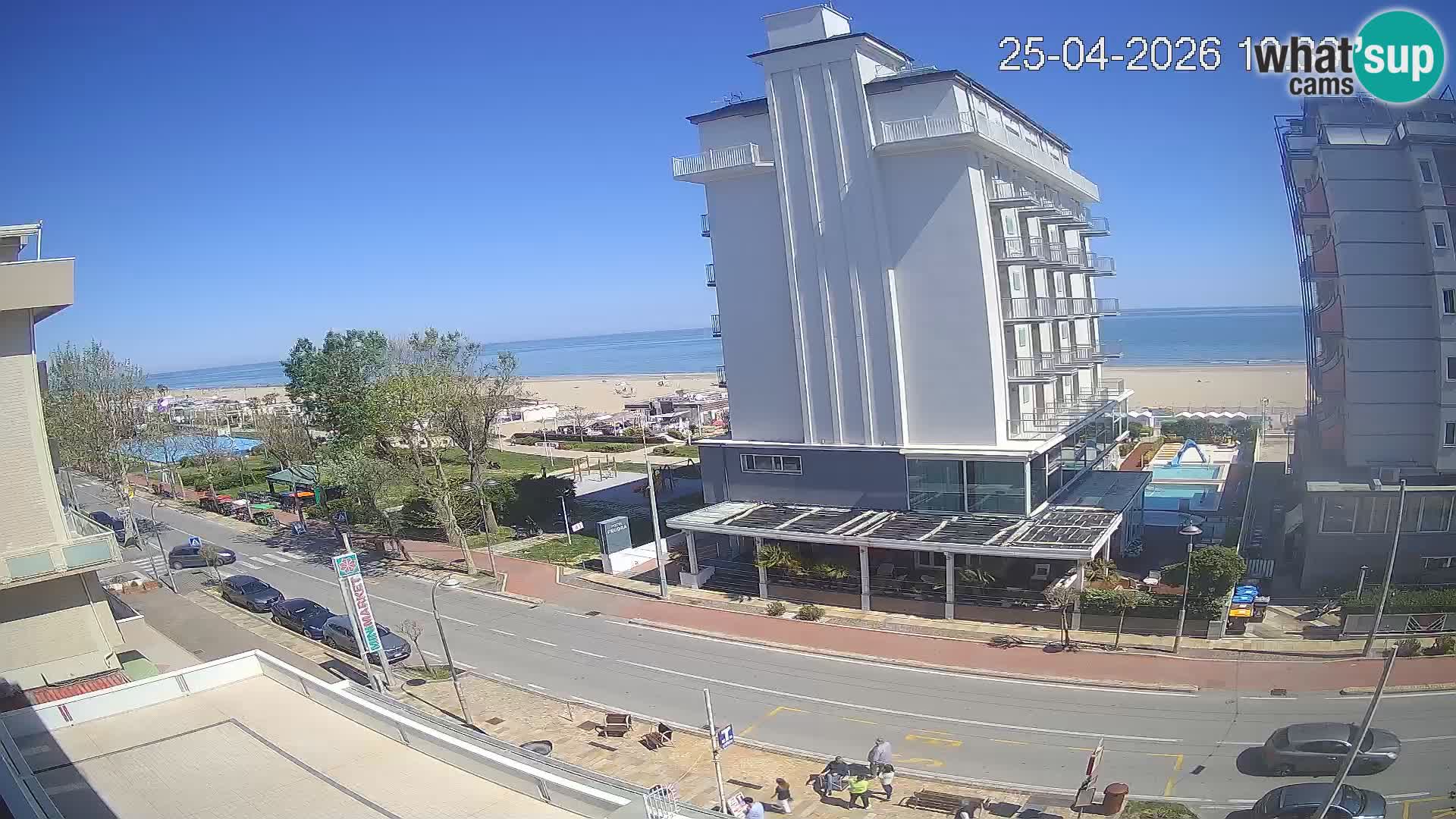 Riccione webcam plage et jardins La Malfa – Bagni Oreste plage 115