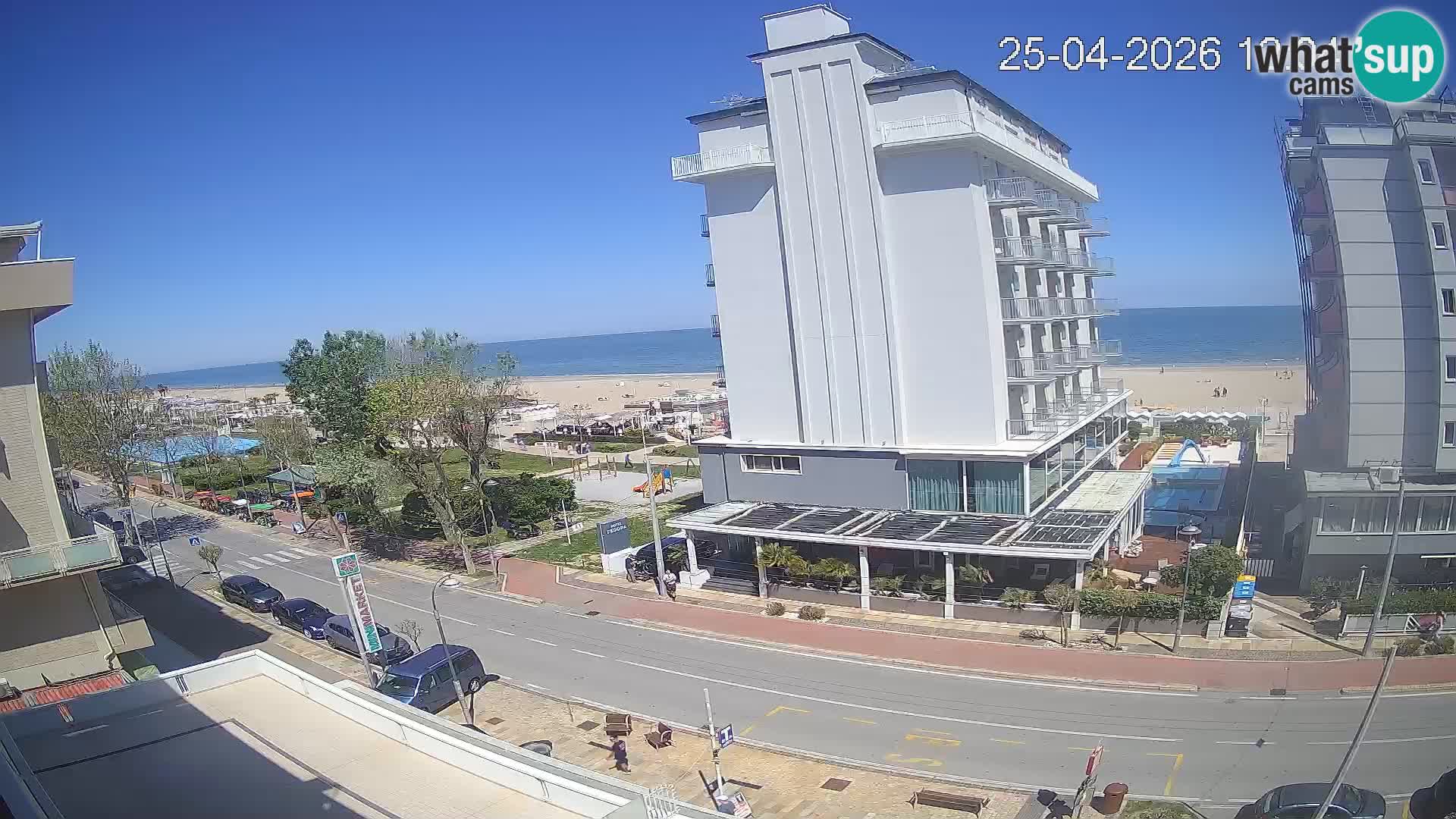 Riccione webcam playa y jardines La Malfa – Playa Bagni Oreste 115