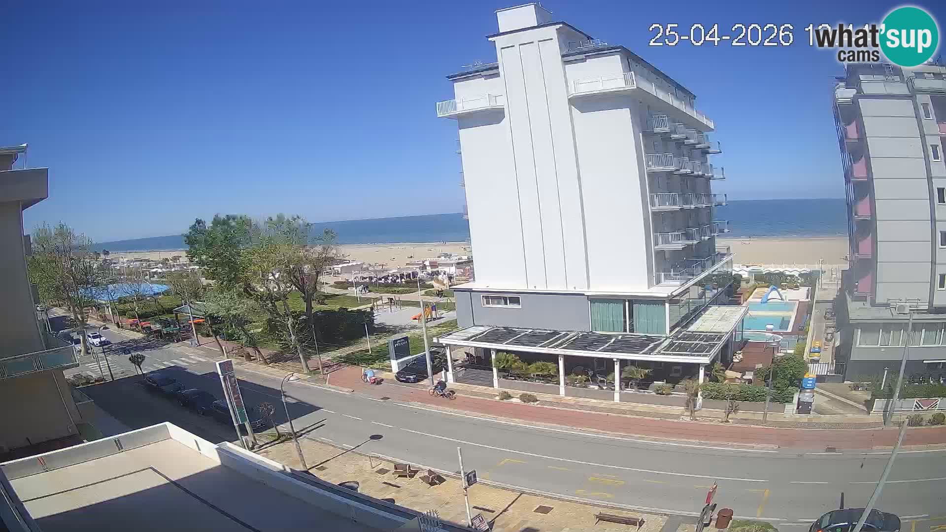 Riccione web kamera plaža i vrtovi La Malfa – plaža Bagni Oreste 115