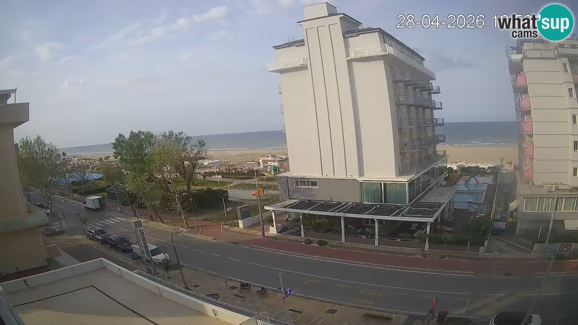 Plaža s spletno kamero Riccione in vrtovi La Malfa – plaža Bagni Oreste 115