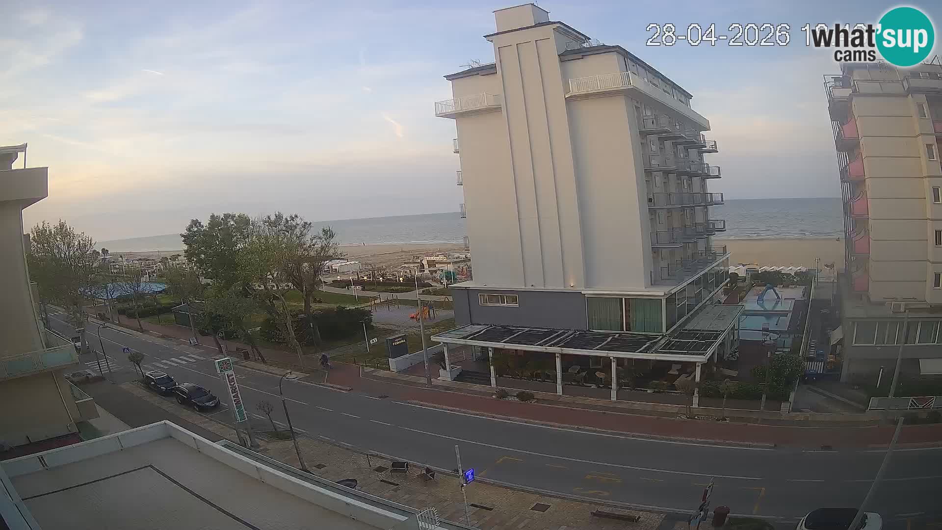Riccione webcam playa y jardines La Malfa – Playa Bagni Oreste 115