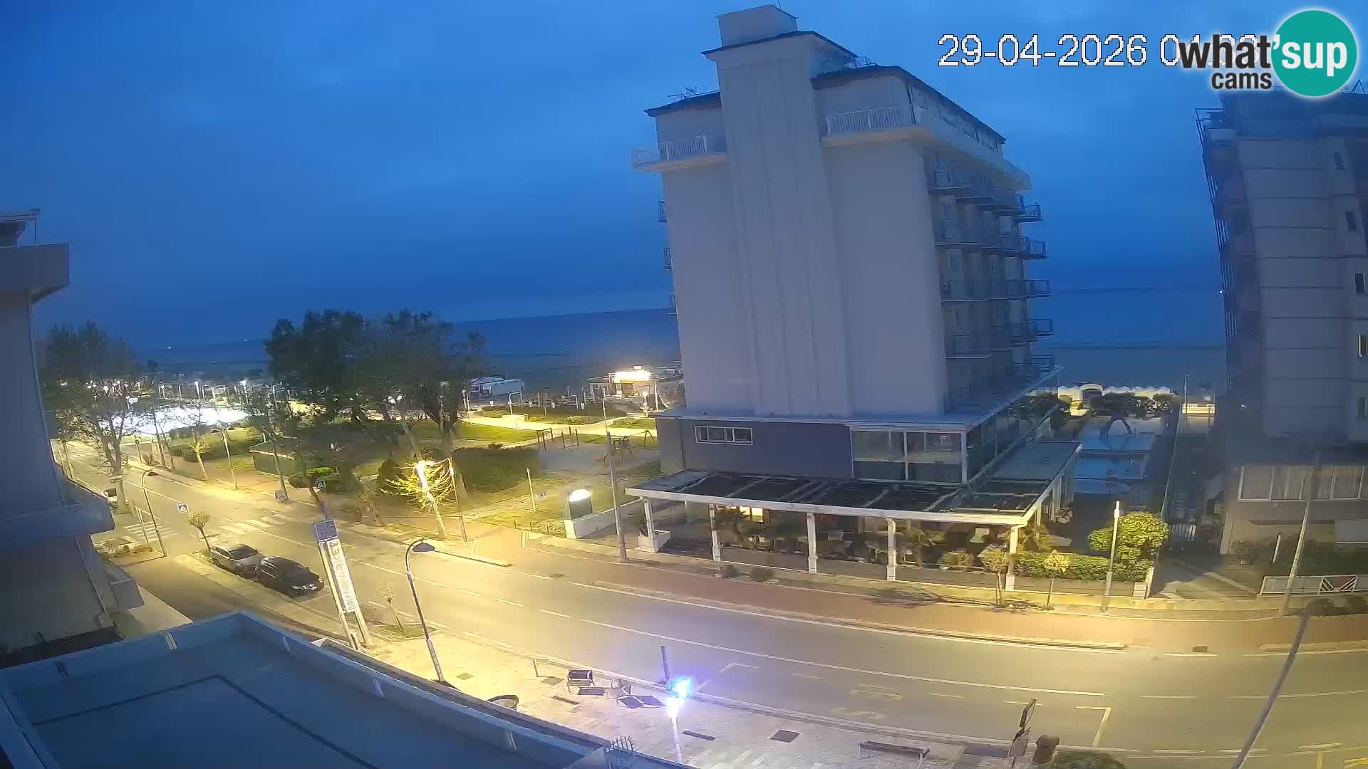 Riccione web kamera plaža i vrtovi La Malfa – plaža Bagni Oreste 115