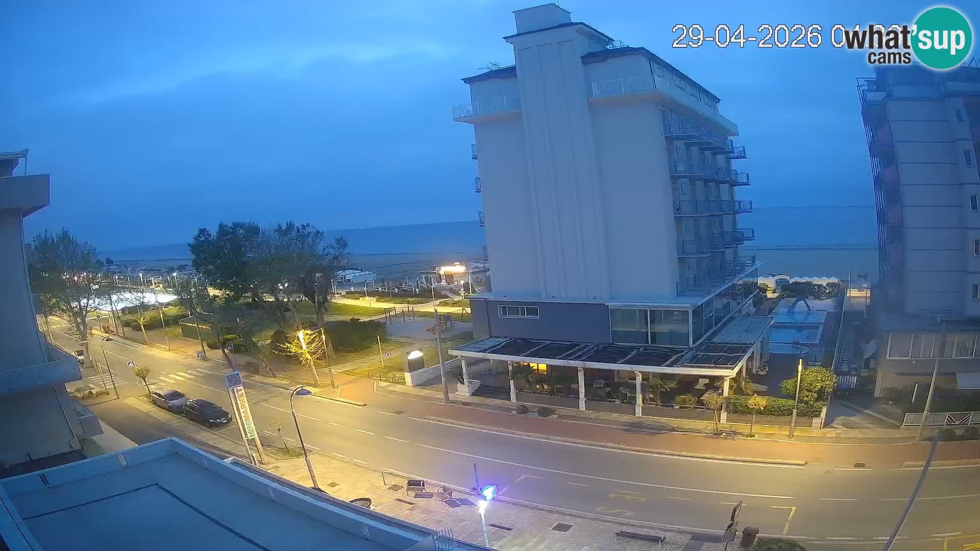 Riccione Webcam Strand und Gärten La Malfa – Bagni Oreste Strand 115