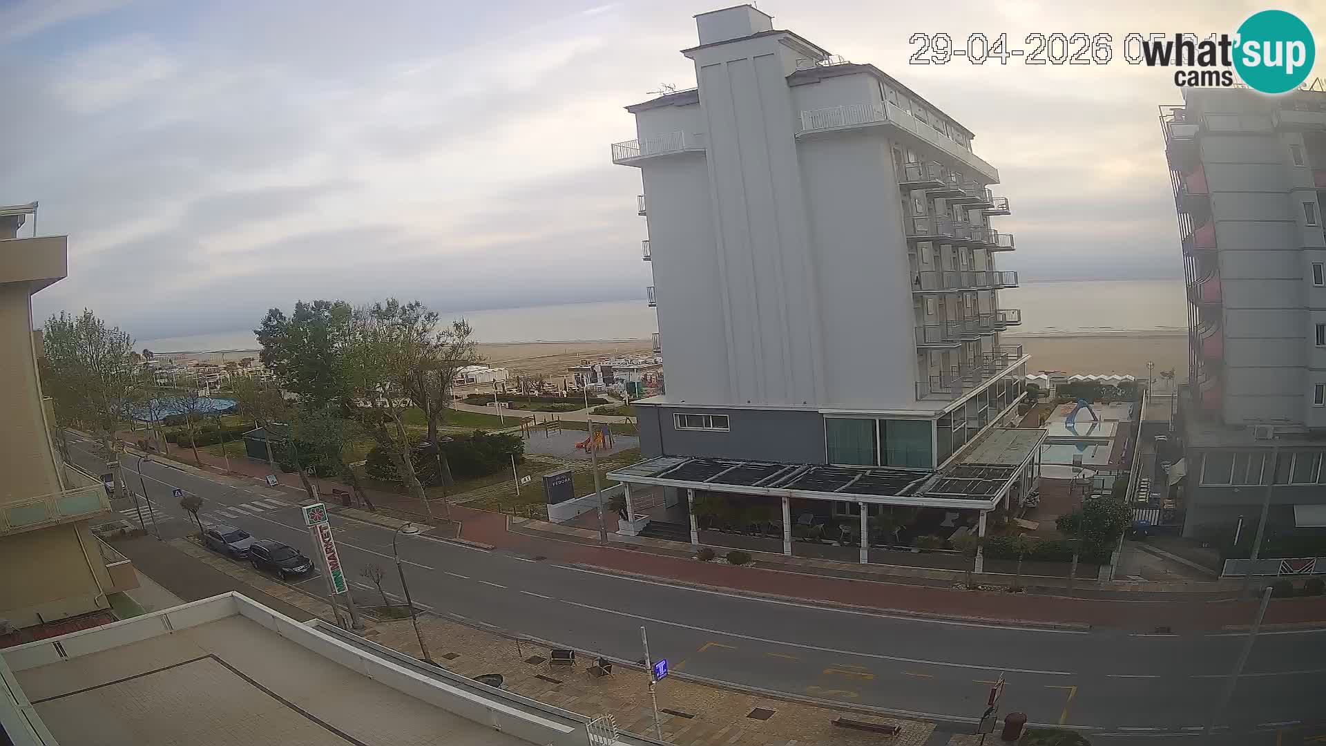 Riccione webcam plage et jardins La Malfa – Bagni Oreste plage 115