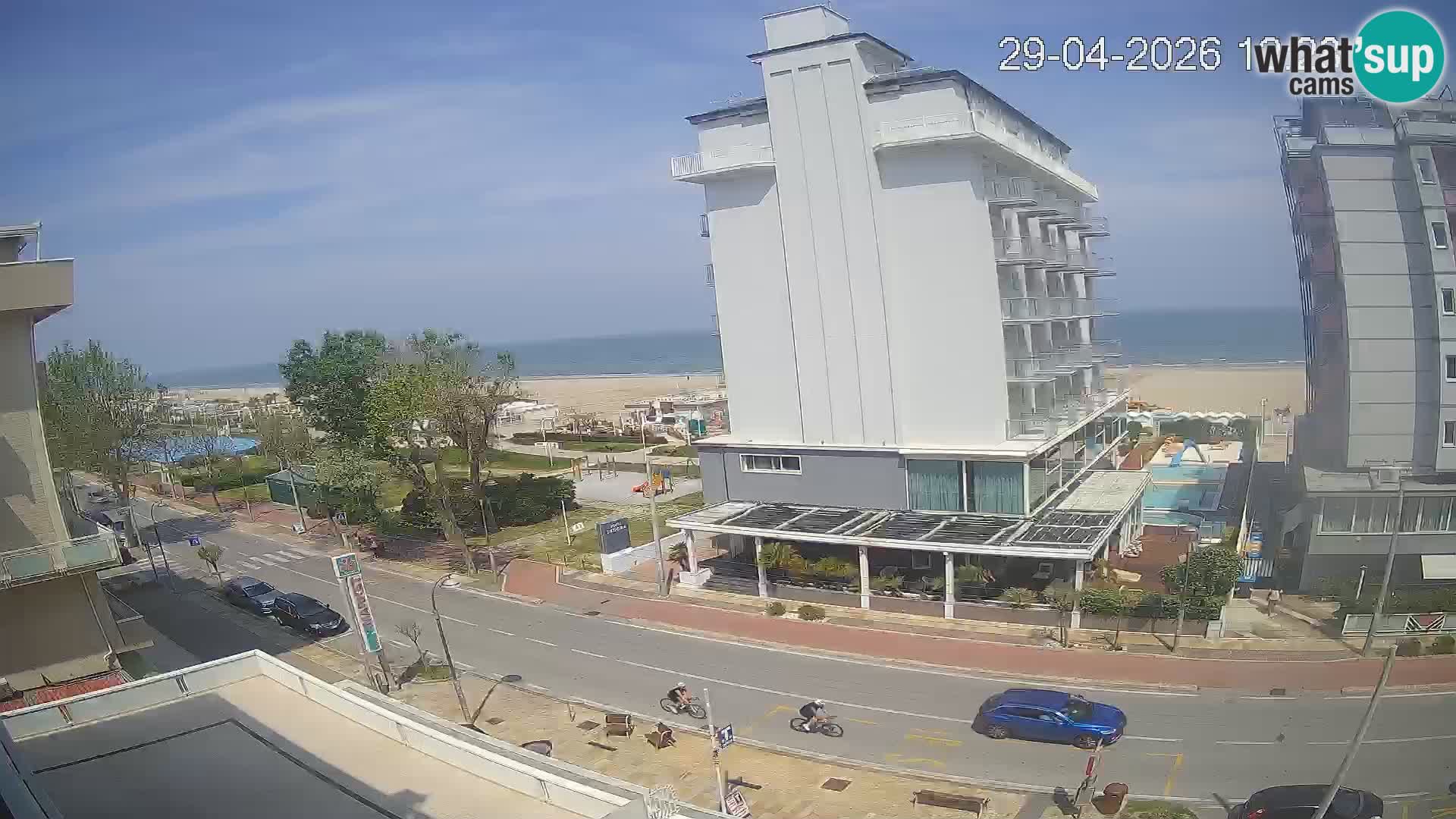 Riccione web kamera plaža i vrtovi La Malfa – plaža Bagni Oreste 115