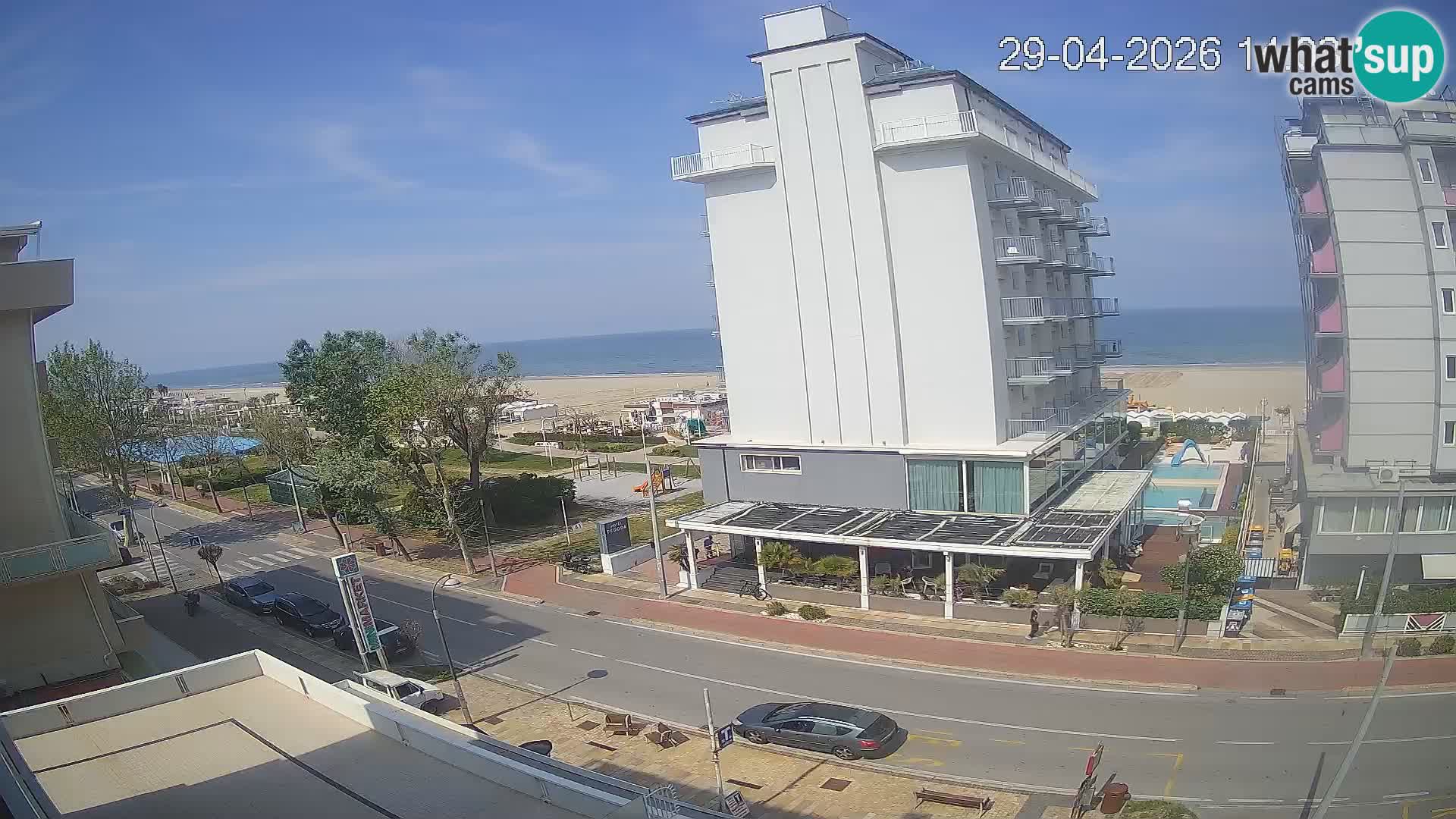Riccione web kamera plaža i vrtovi La Malfa – plaža Bagni Oreste 115