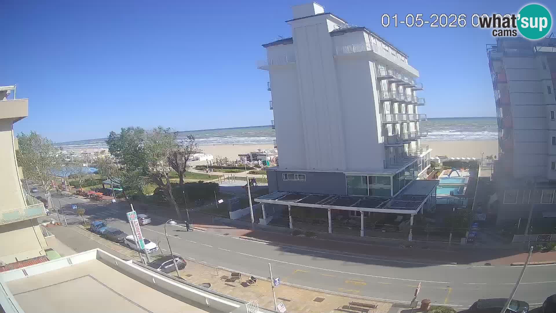 Riccione Webcam Strand und Gärten La Malfa – Bagni Oreste Strand 115
