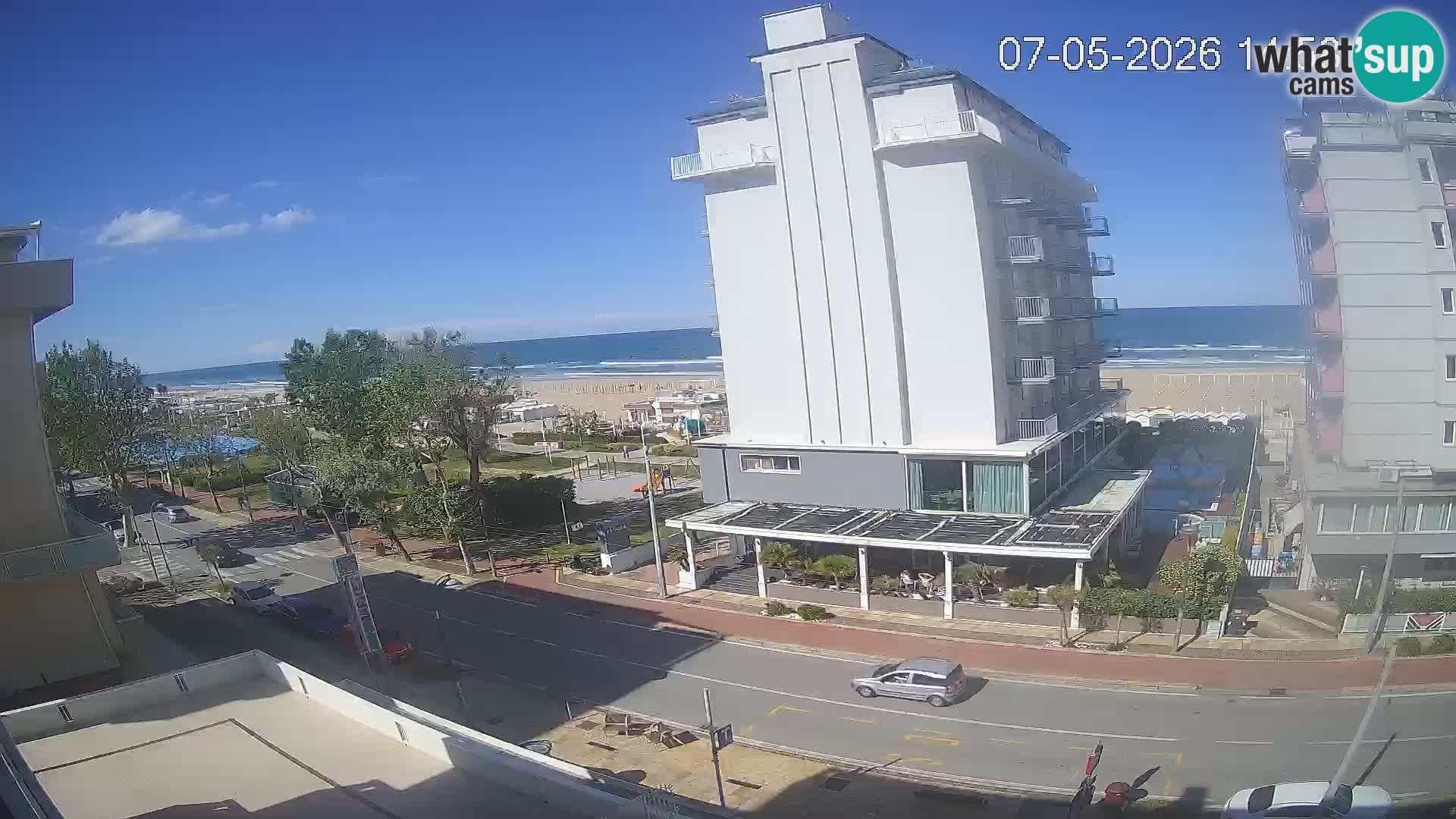 Riccione webcam plage et jardins La Malfa – Bagni Oreste plage 115