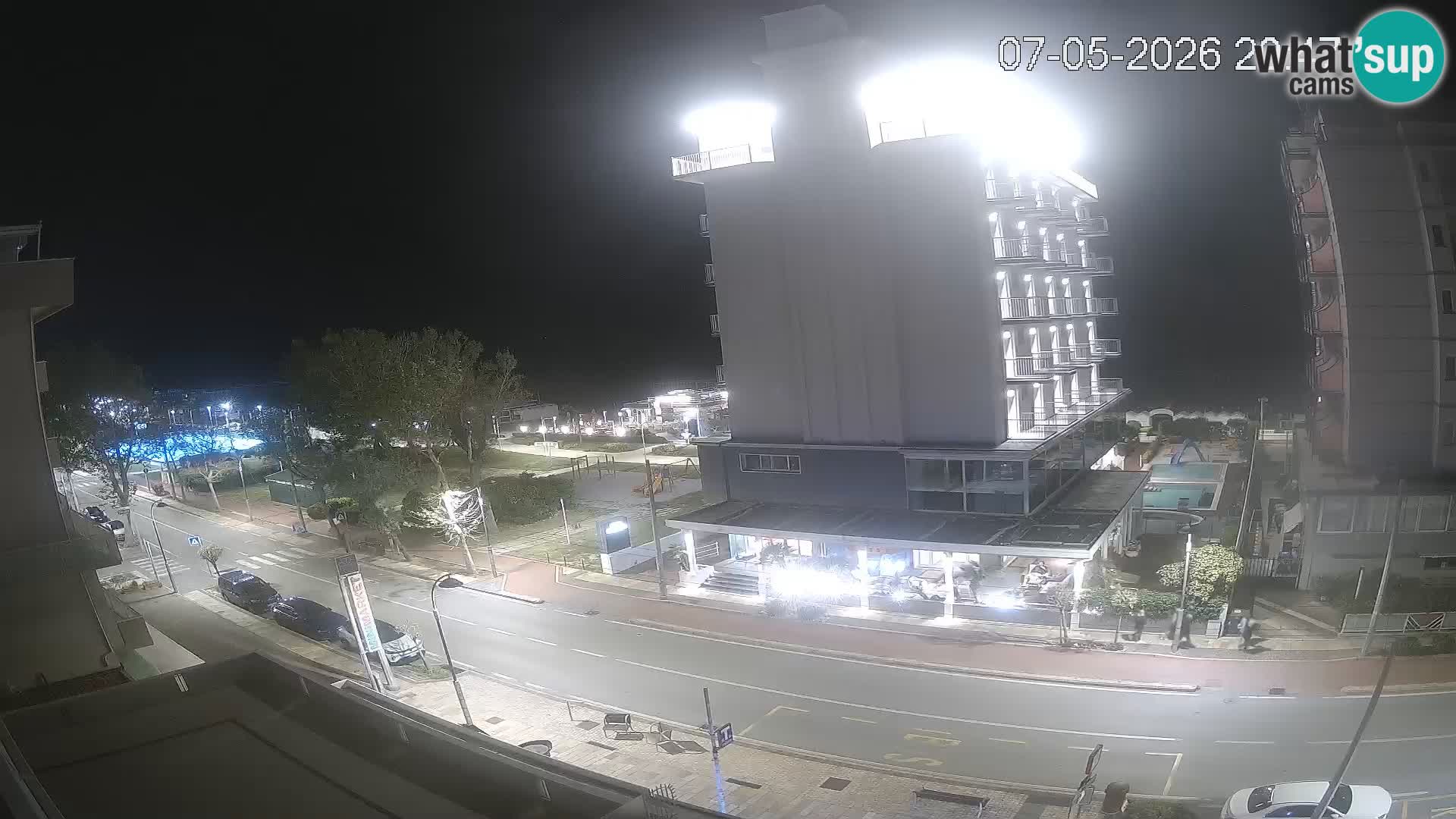 Riccione web kamera plaža i vrtovi La Malfa – plaža Bagni Oreste 115