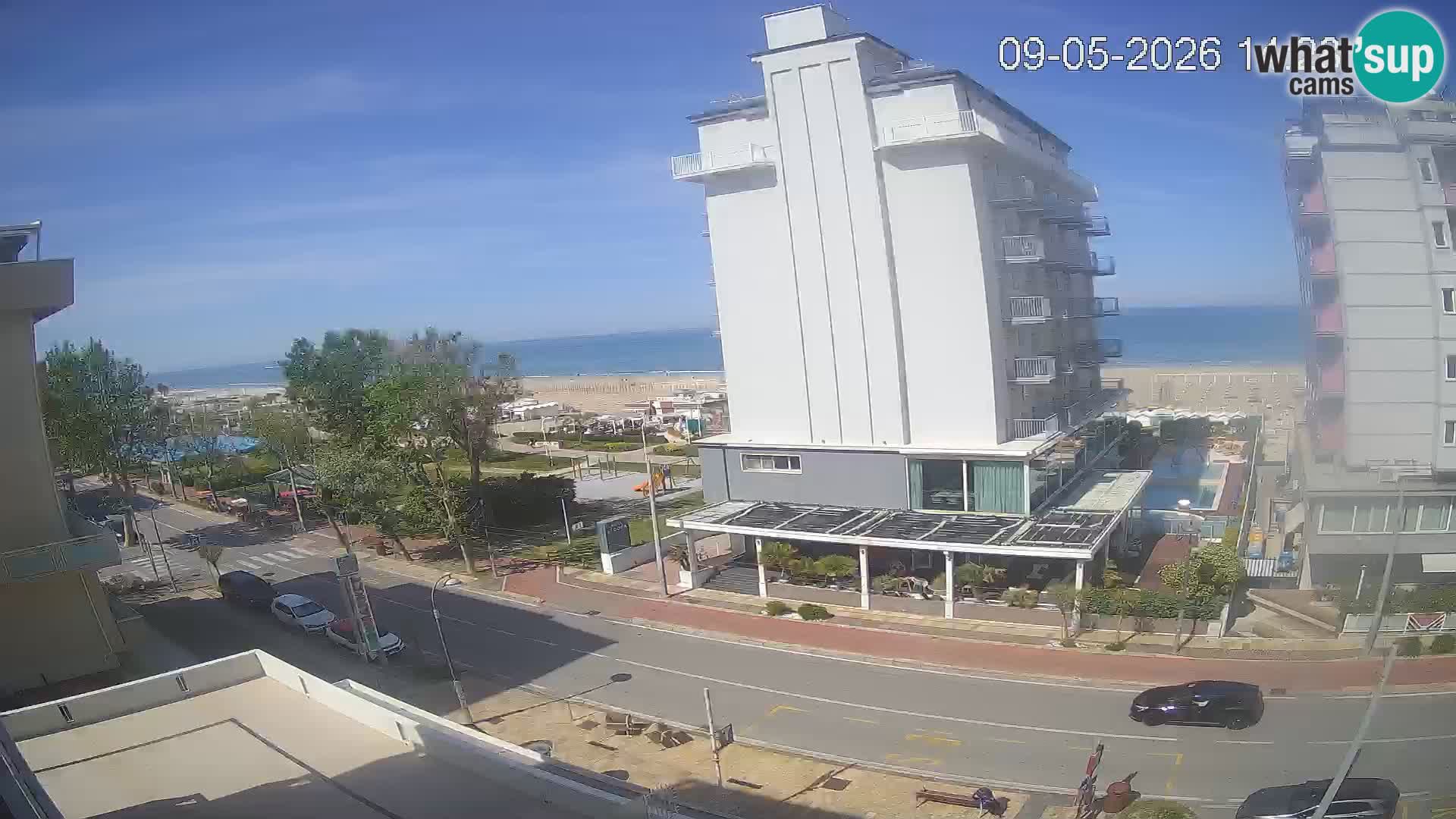 Riccione web kamera plaža i vrtovi La Malfa – plaža Bagni Oreste 115