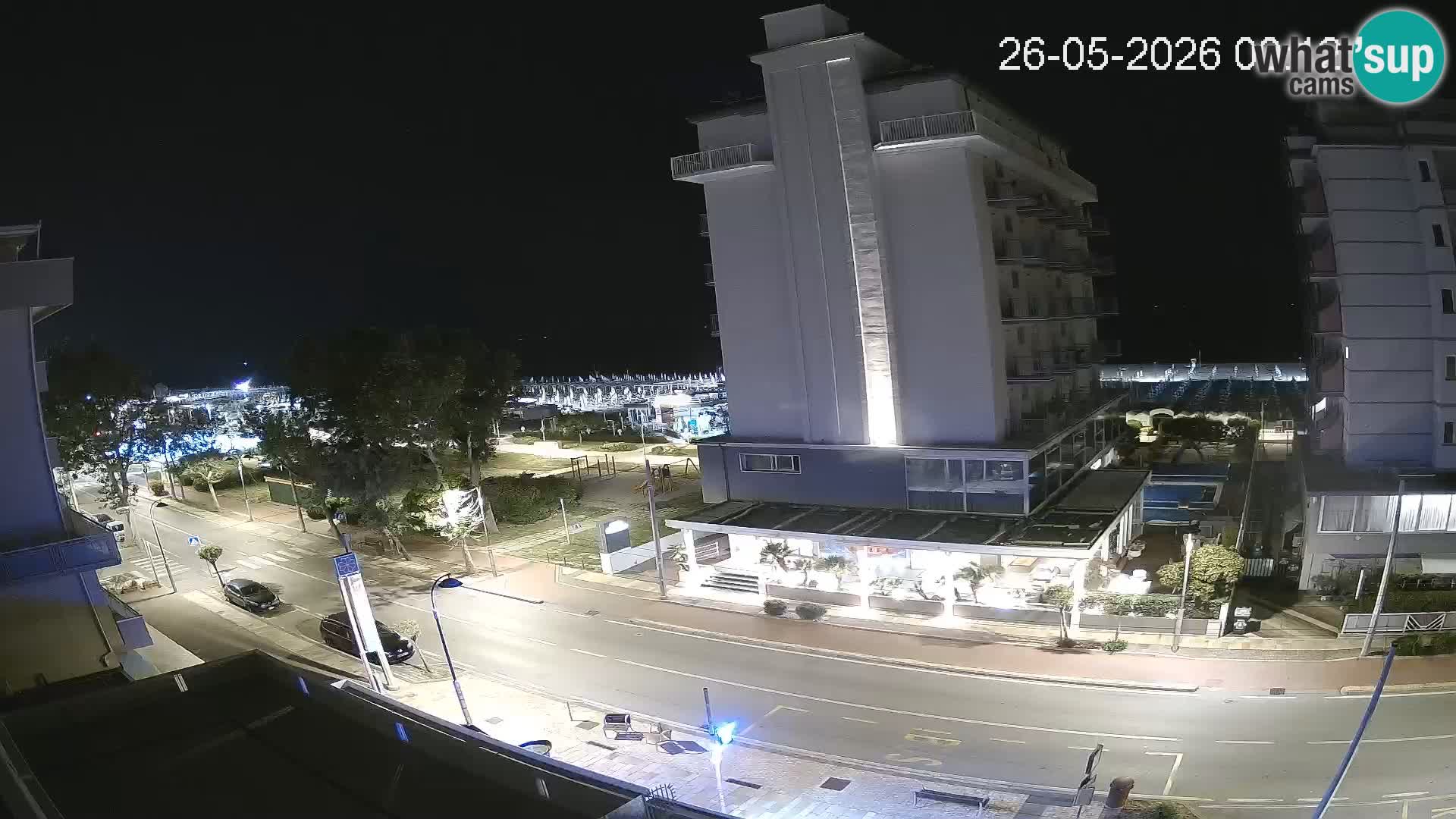 Riccione web kamera plaža i vrtovi La Malfa – plaža Bagni Oreste 115