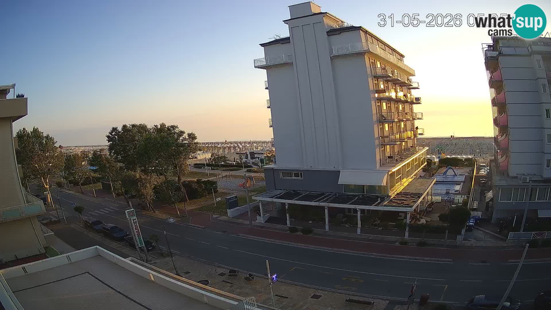 Riccione Webcam Strand und Gärten La Malfa – Bagni Oreste Strand 115