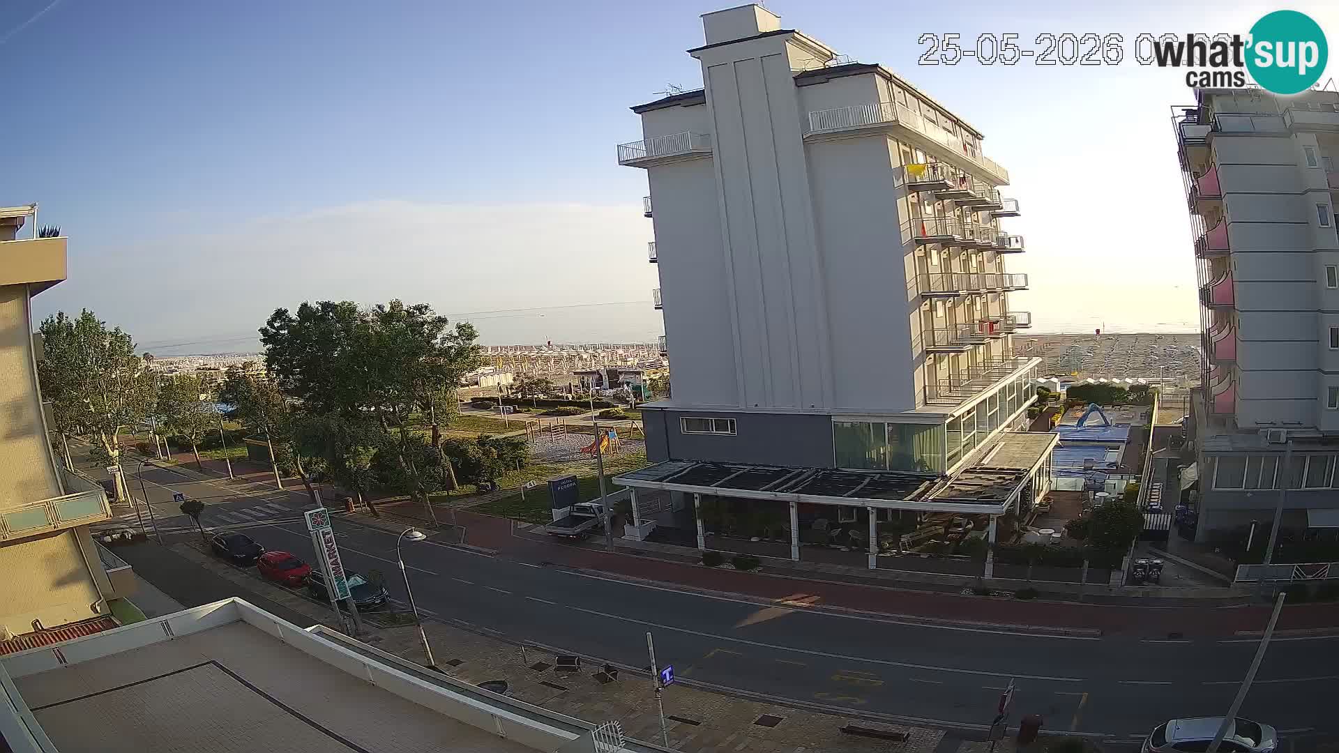 Riccione webcam spiaggia e giardini La Malfa – Bagni Oreste spiaggia 115