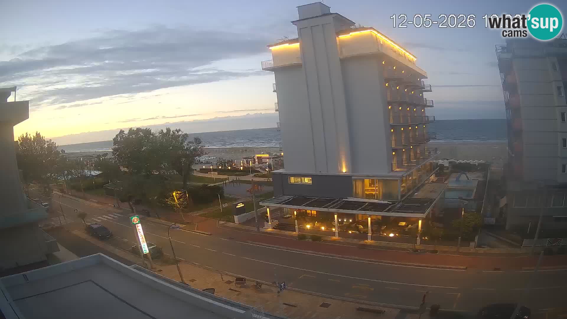 Riccione webcam playa y jardines La Malfa – Playa Bagni Oreste 115