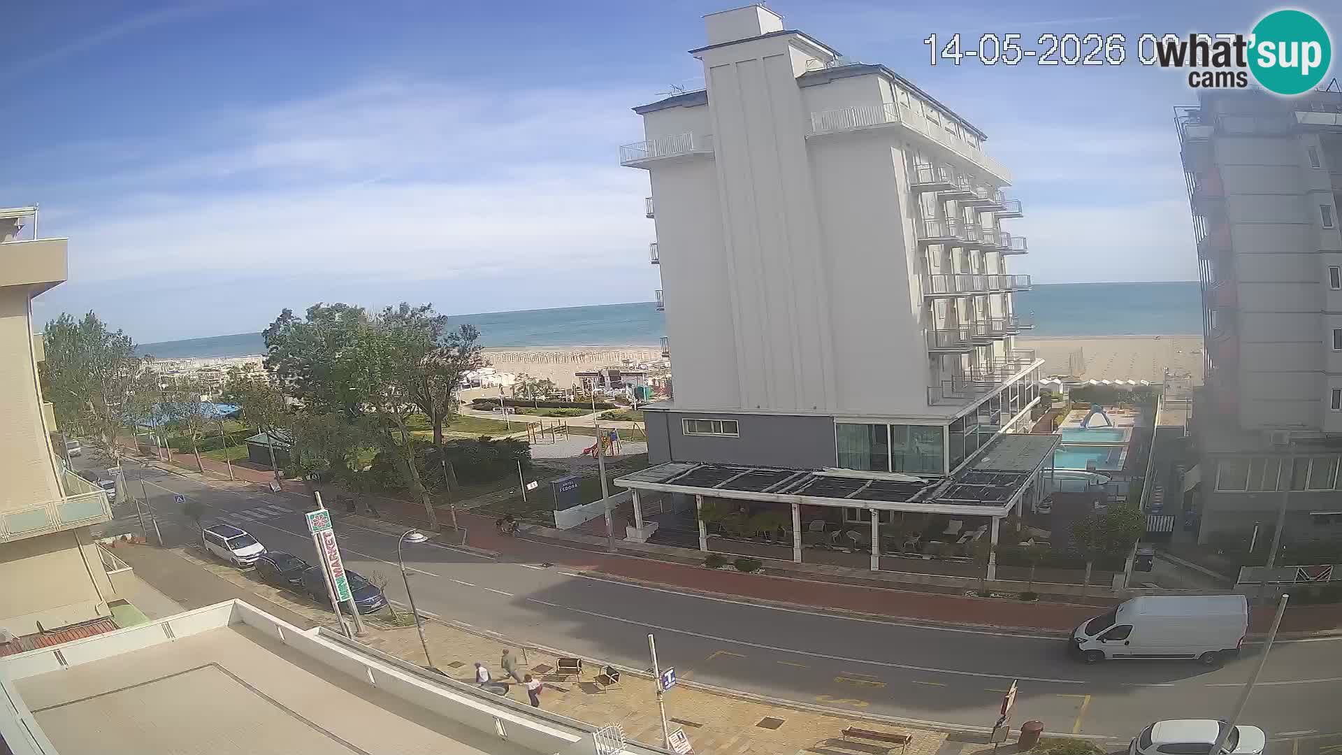 Riccione web kamera plaža i vrtovi La Malfa – plaža Bagni Oreste 115