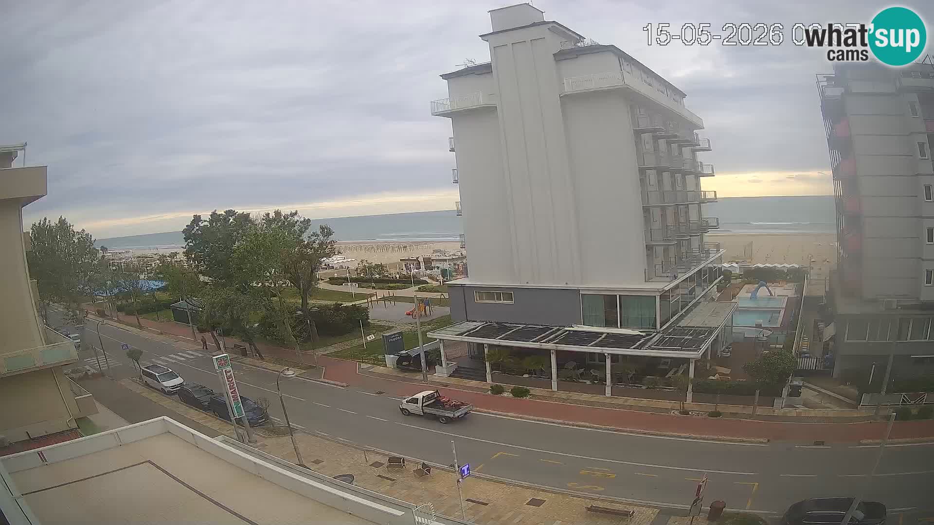 Riccione webcam playa y jardines La Malfa – Playa Bagni Oreste 115