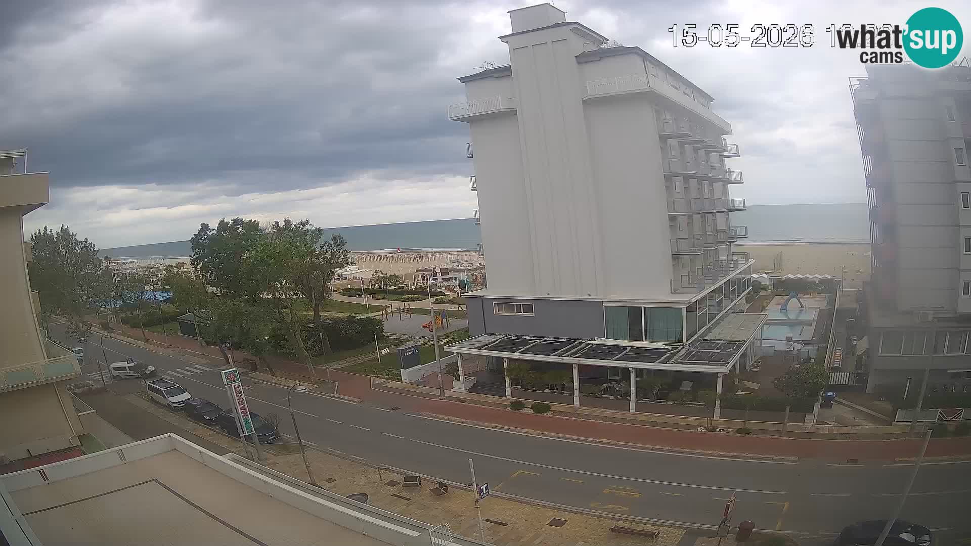 Riccione webcam playa y jardines La Malfa – Playa Bagni Oreste 115