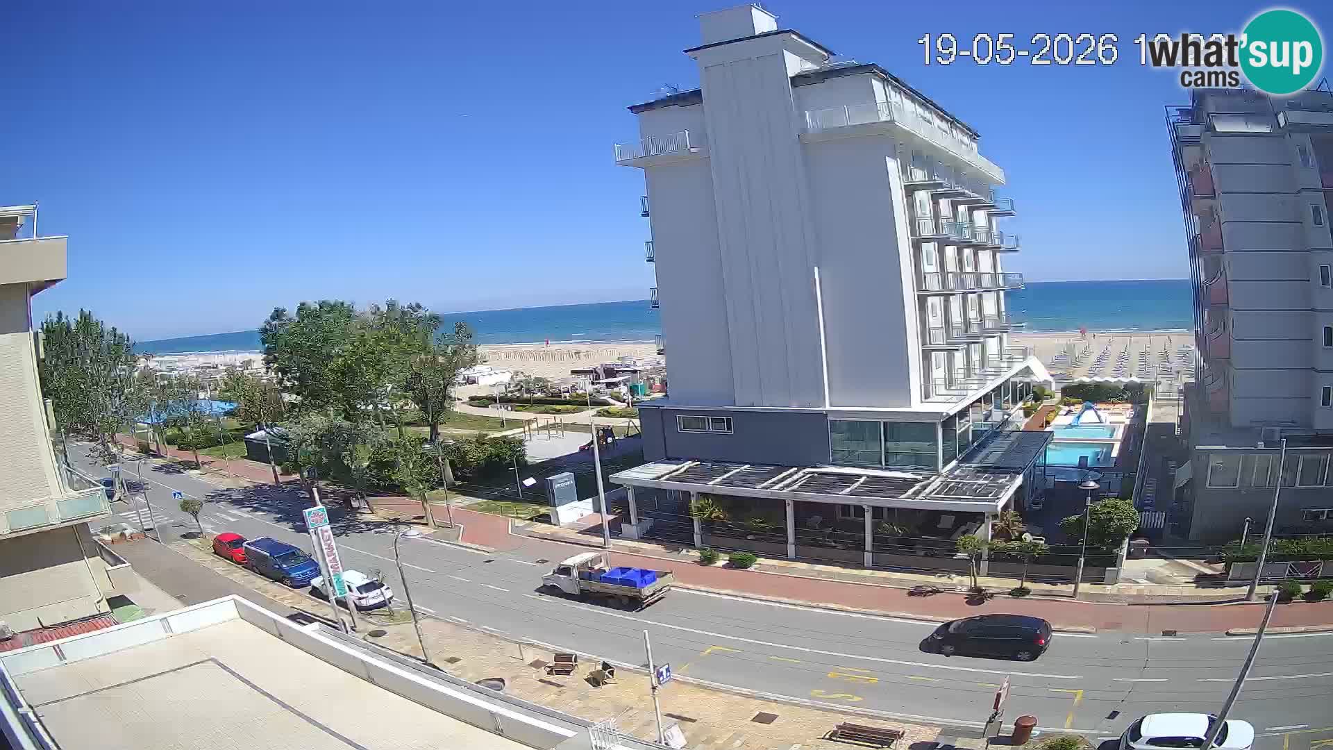 Riccione webcam plage et jardins La Malfa – Bagni Oreste plage 115