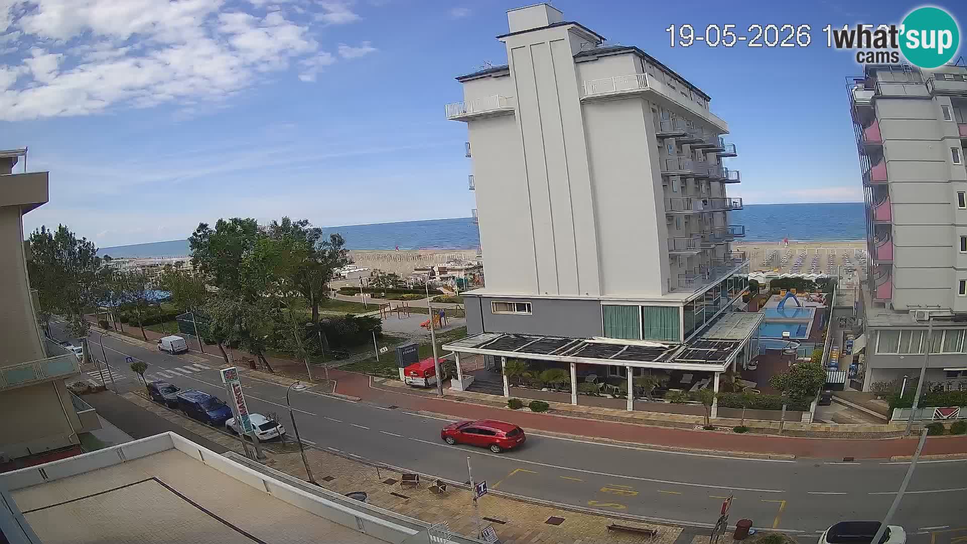 Riccione web kamera plaža i vrtovi La Malfa – plaža Bagni Oreste 115