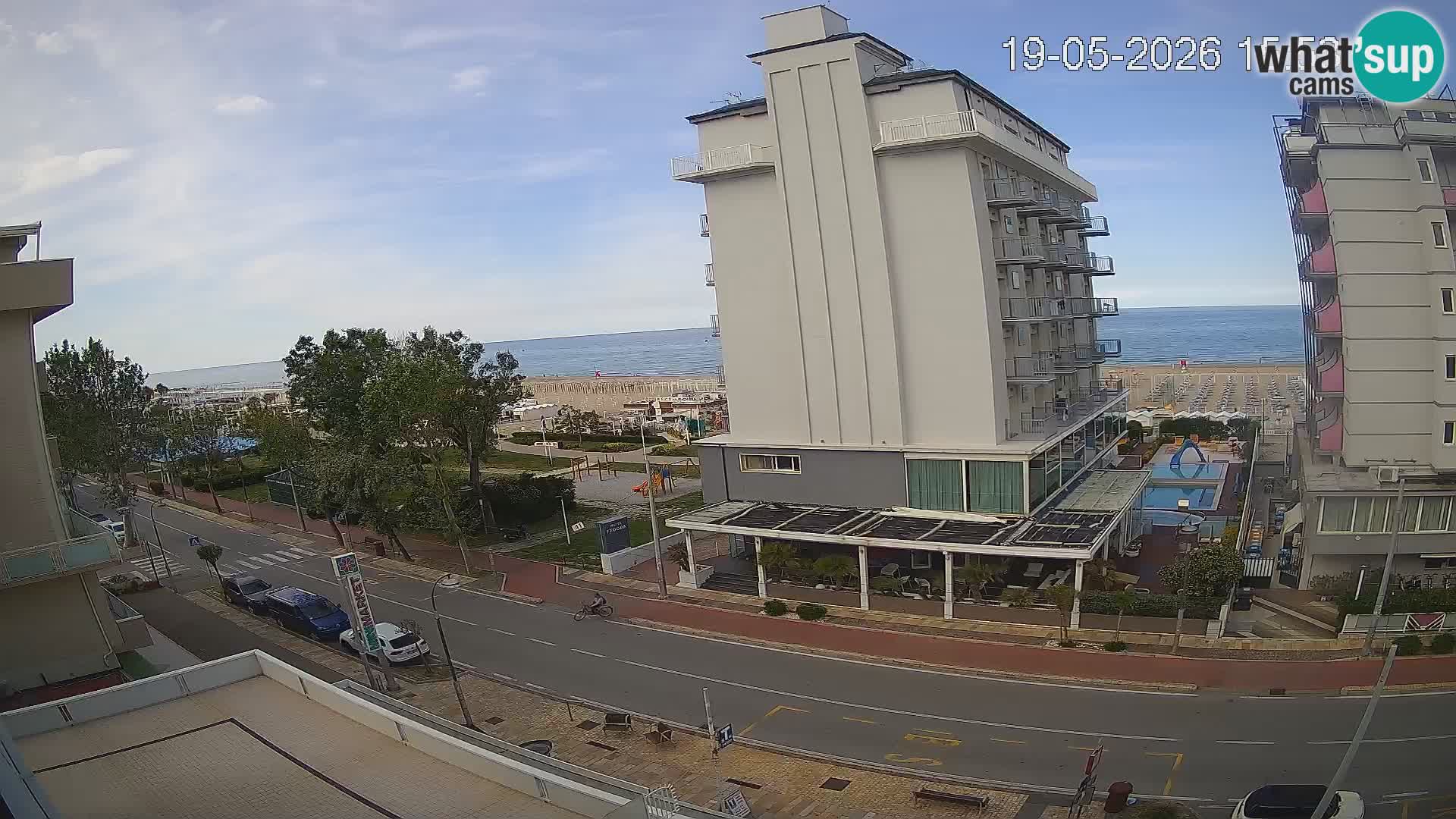 Riccione webcam playa y jardines La Malfa – Playa Bagni Oreste 115