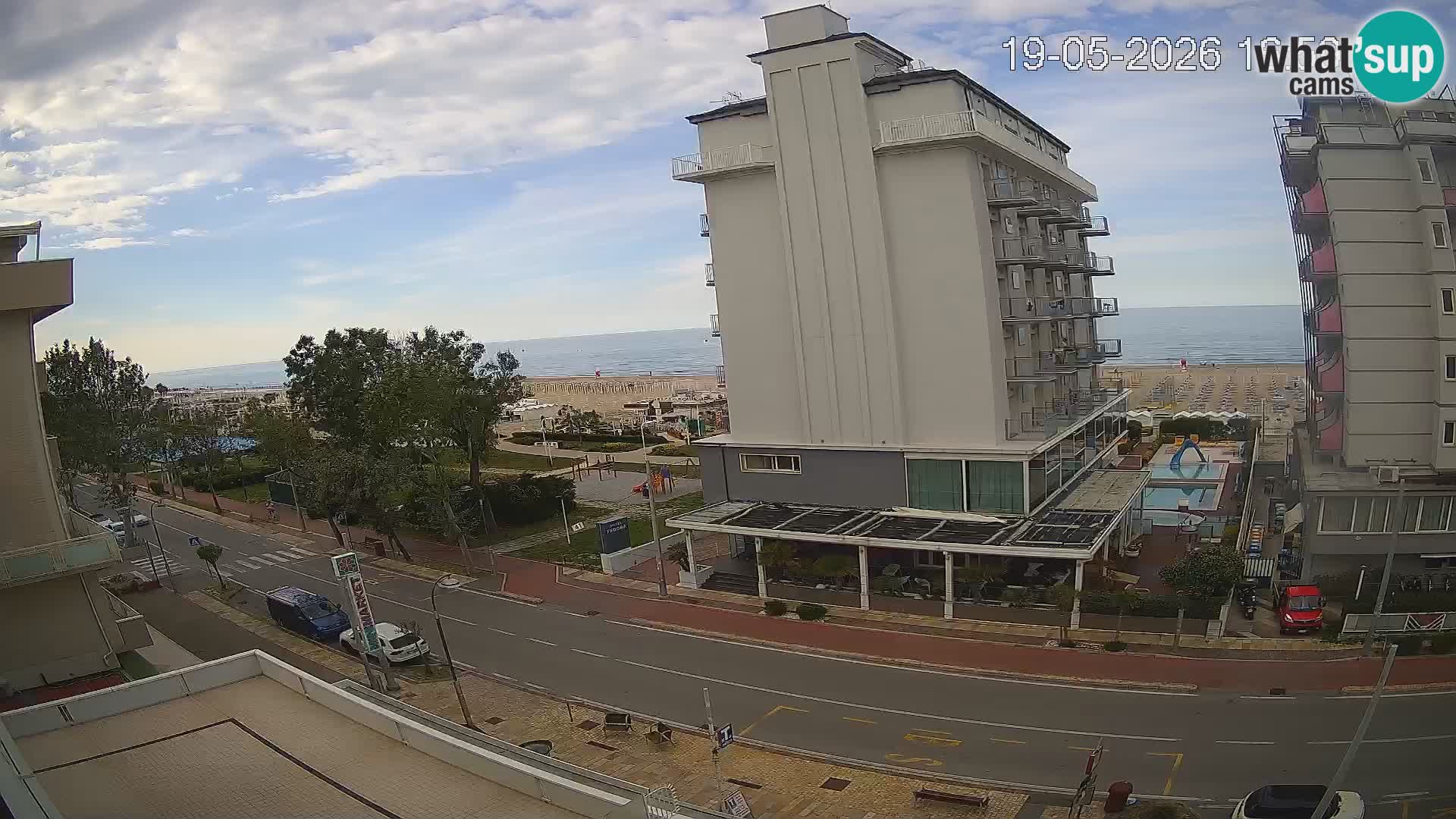 Riccione webcam spiaggia e giardini La Malfa – Bagni Oreste spiaggia 115