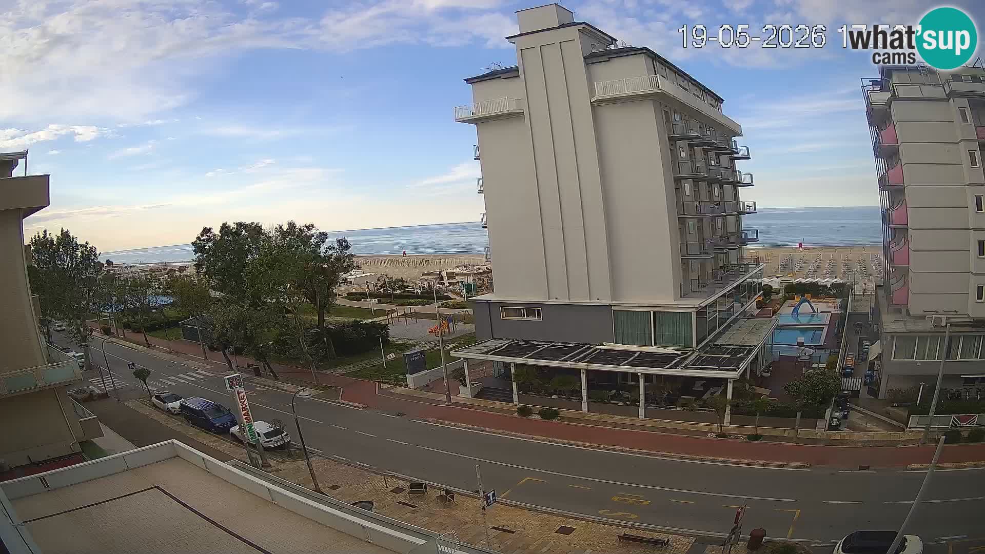 Riccione webcam spiaggia e giardini La Malfa – Bagni Oreste spiaggia 115