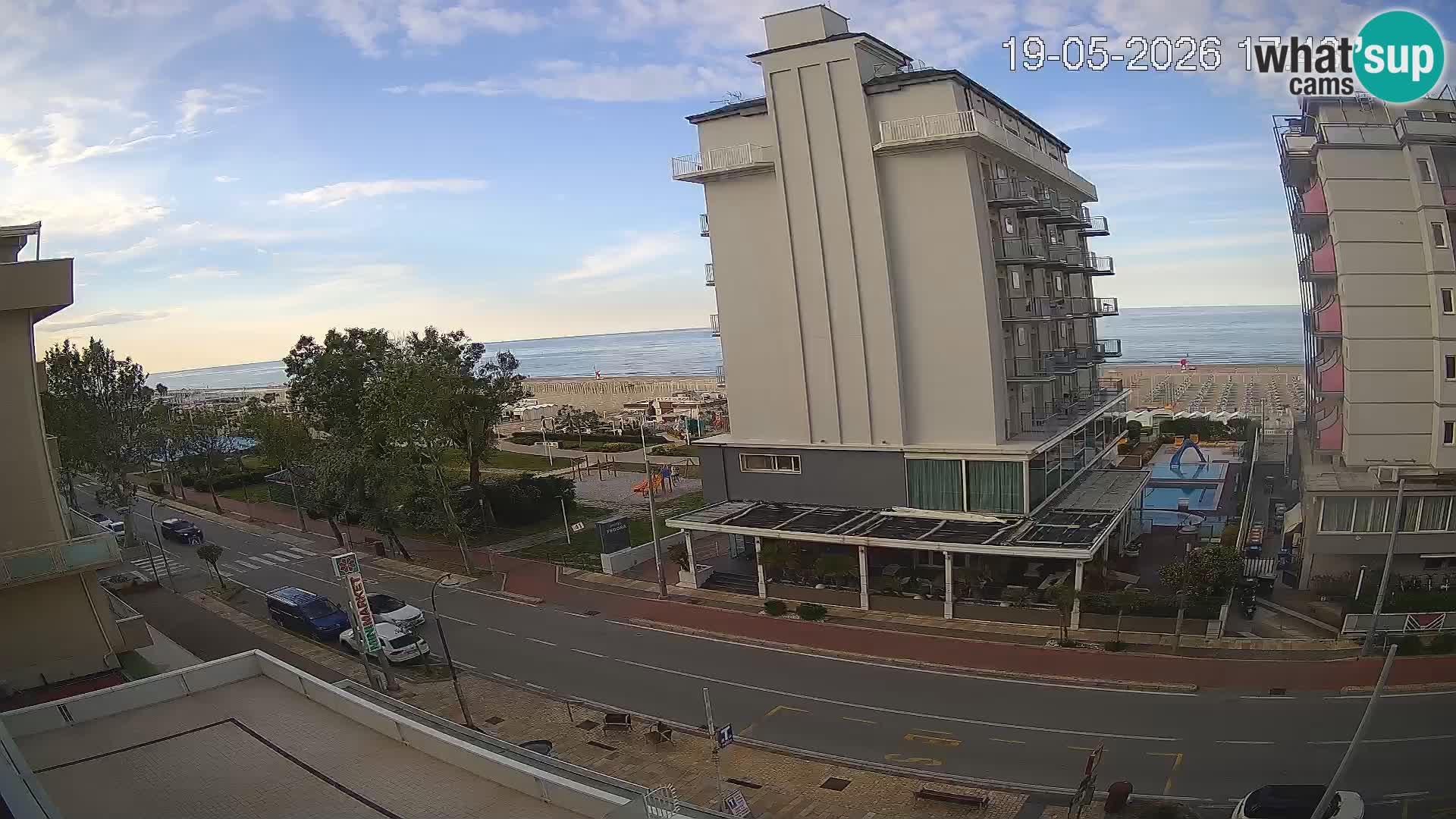 Riccione web kamera plaža i vrtovi La Malfa – plaža Bagni Oreste 115
