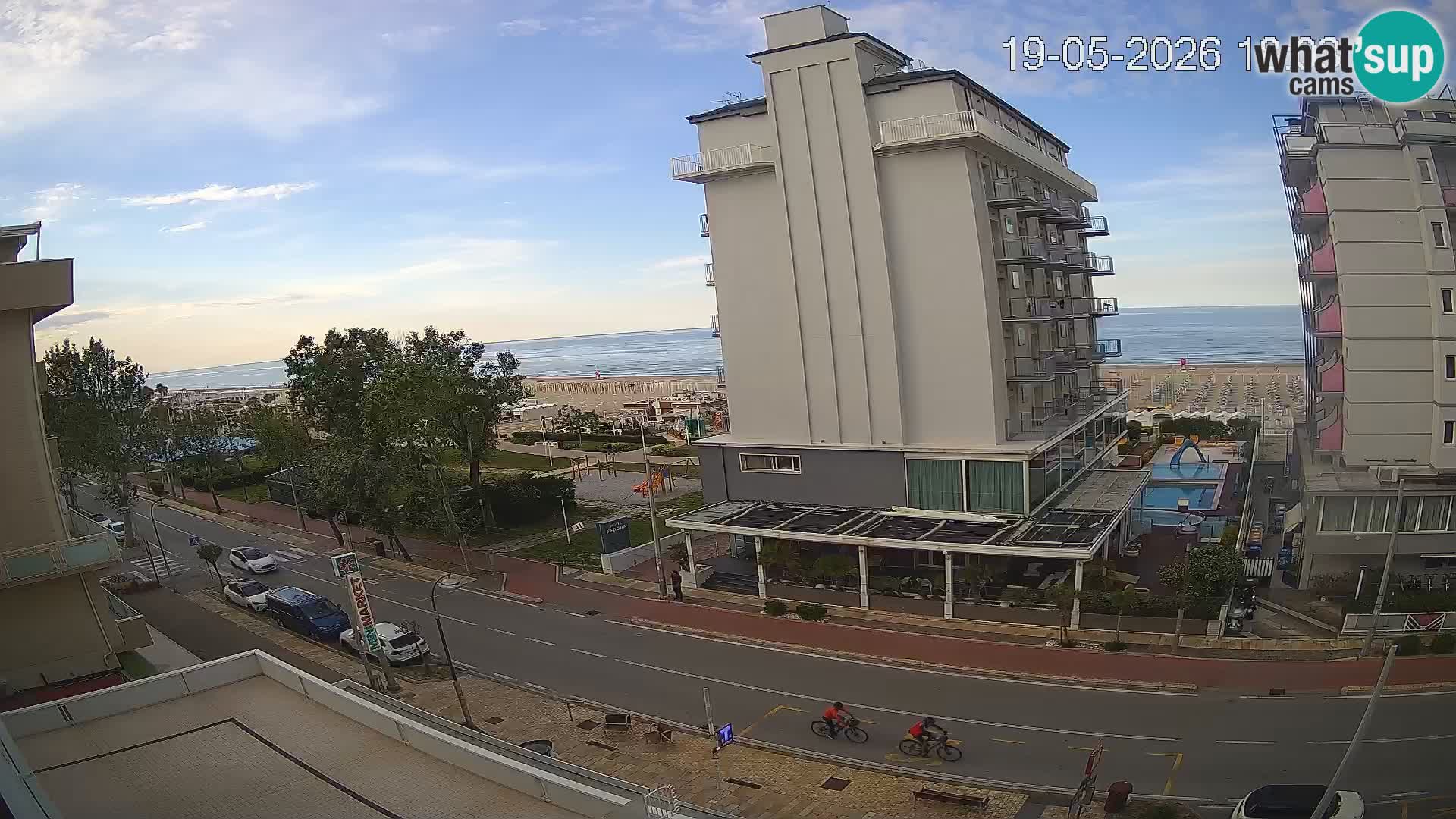 Riccione webcam plage et jardins La Malfa – Bagni Oreste plage 115