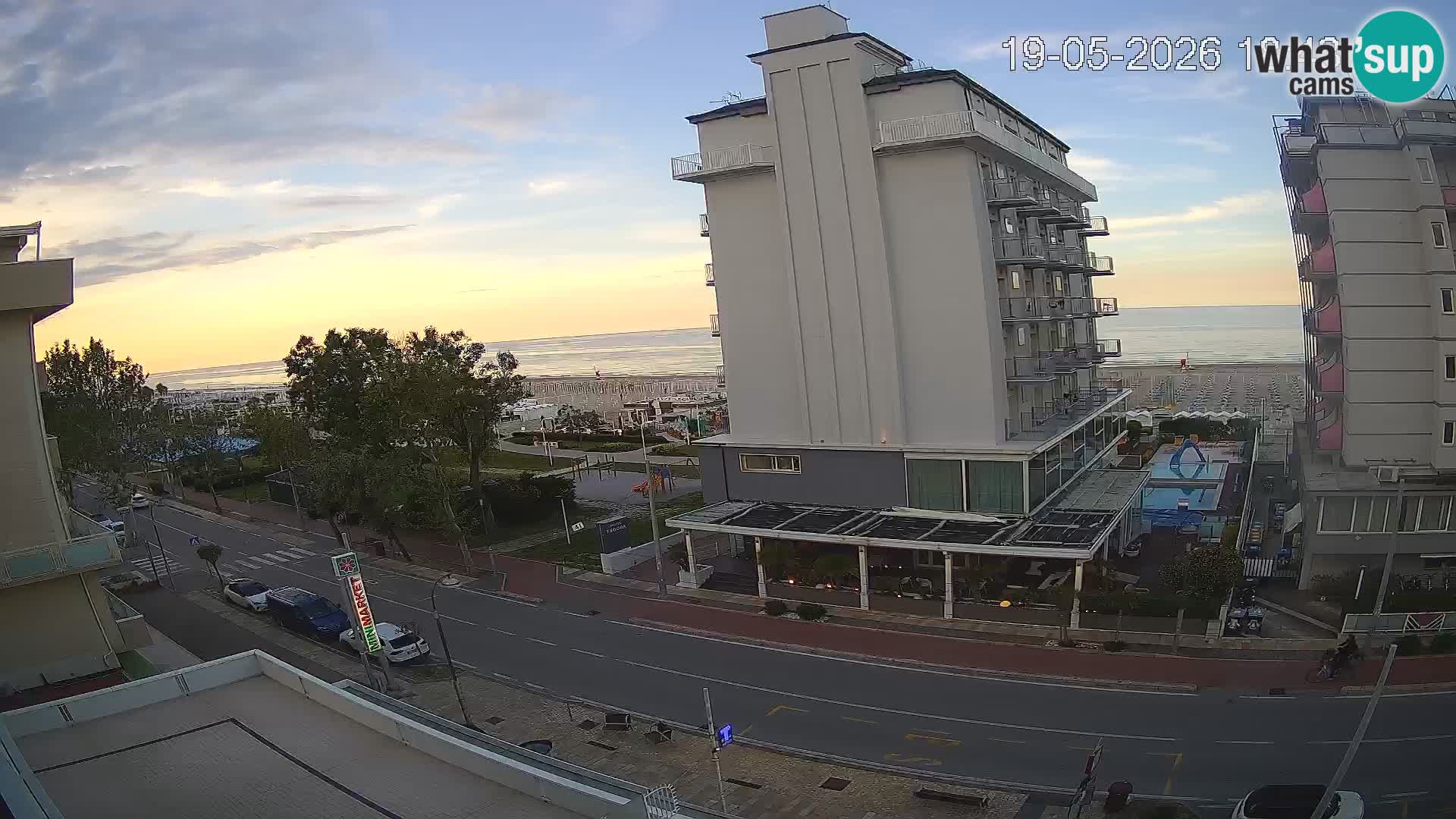 Riccione webcam playa y jardines La Malfa – Playa Bagni Oreste 115