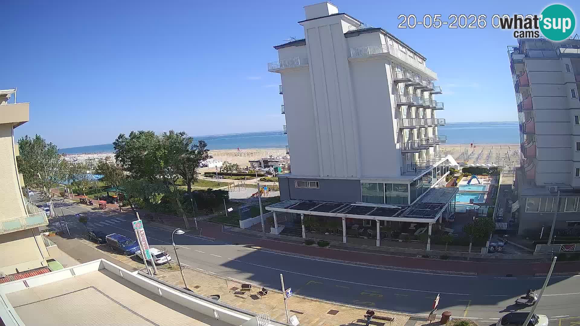 Riccione webcam spiaggia e giardini La Malfa – Bagni Oreste spiaggia 115