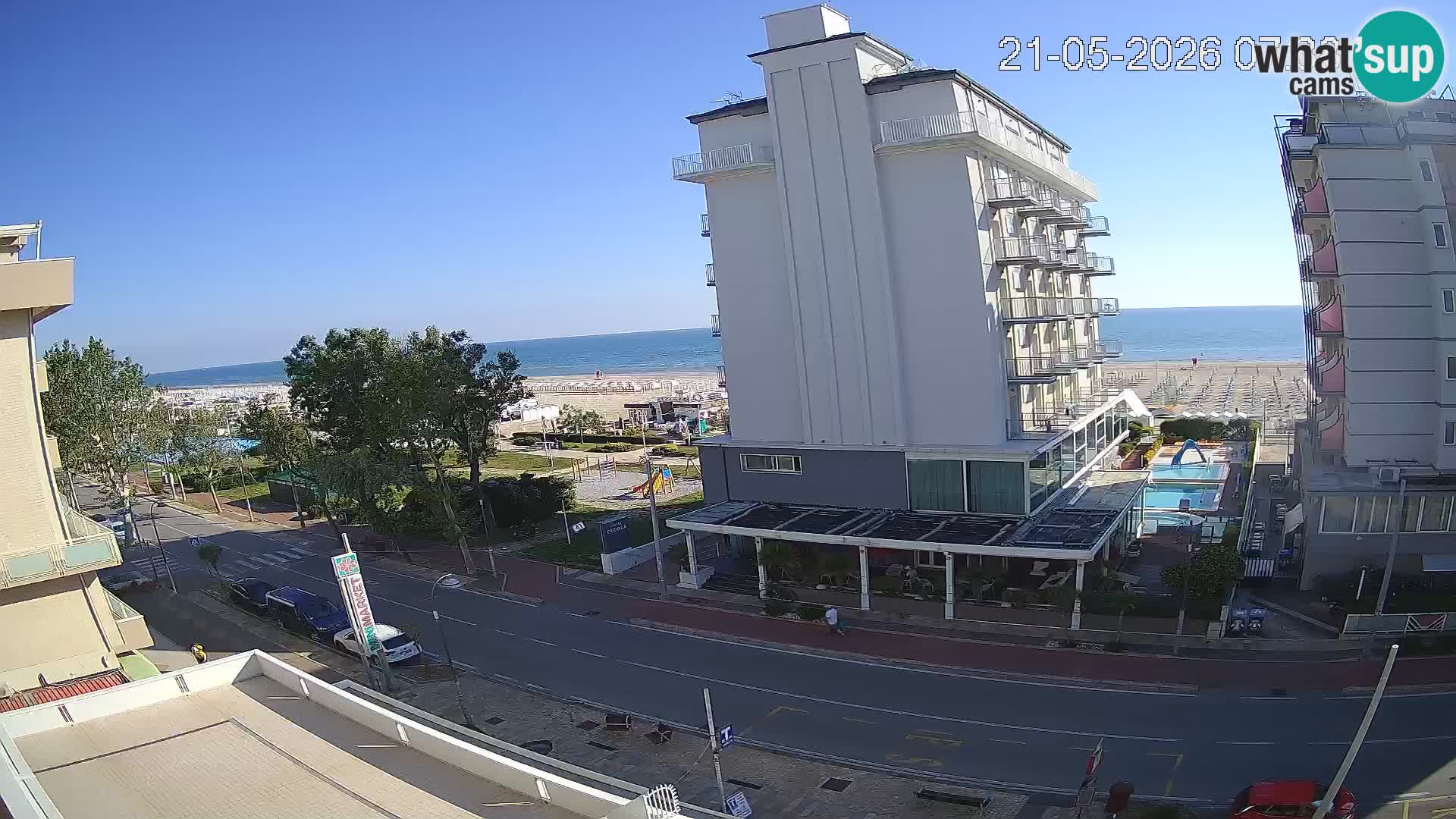 Riccione Webcam Strand und Gärten La Malfa – Bagni Oreste Strand 115