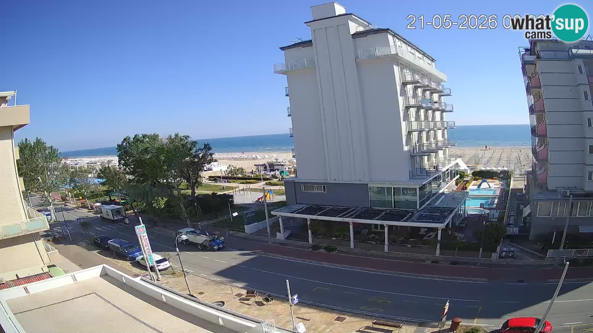 Riccione Webcam Strand und Gärten La Malfa – Bagni Oreste Strand 115