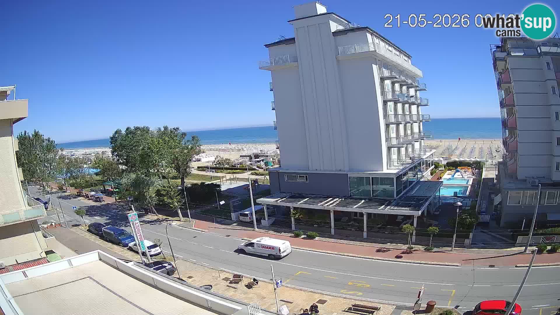 Riccione webcam playa y jardines La Malfa – Playa Bagni Oreste 115