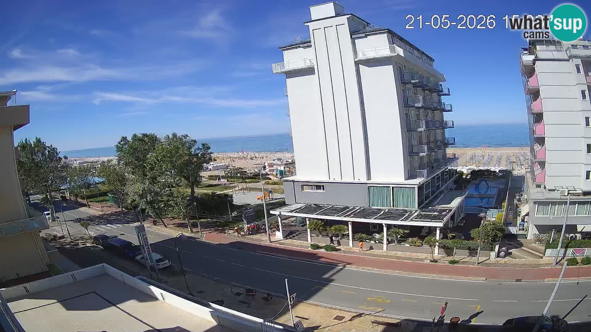 Riccione webcam spiaggia e giardini La Malfa – Bagni Oreste spiaggia 115