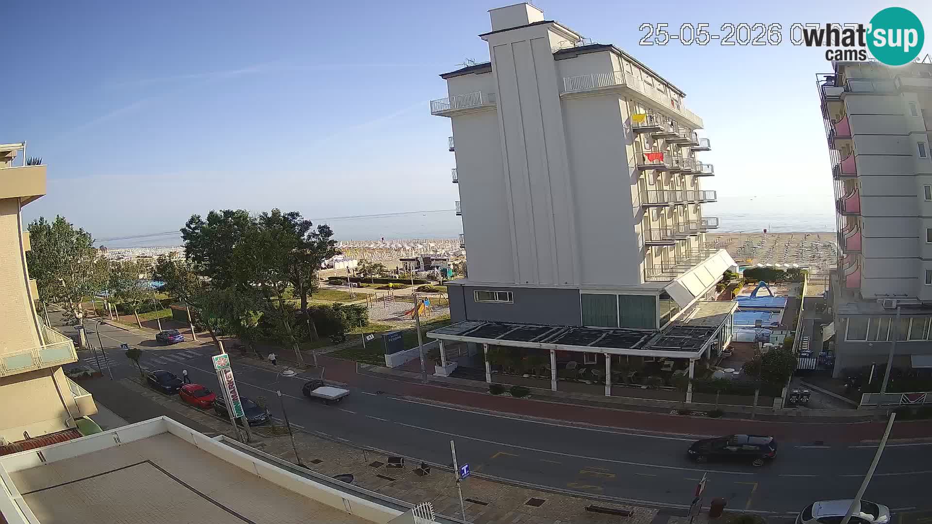 Riccione webcam spiaggia e giardini La Malfa – Bagni Oreste spiaggia 115