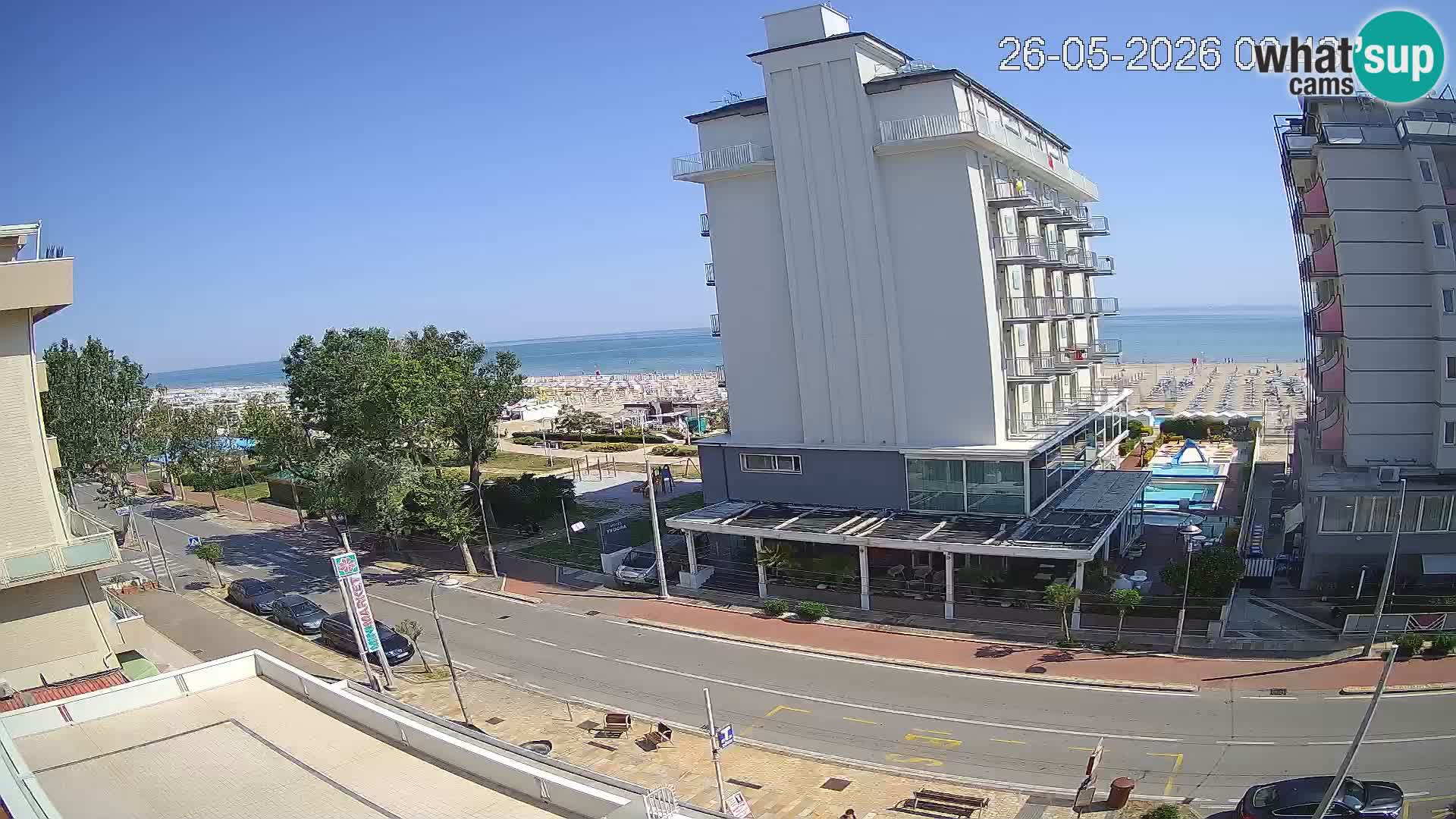 Riccione webcam plage et jardins La Malfa – Bagni Oreste plage 115