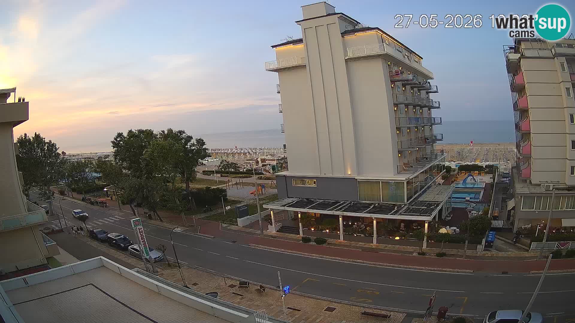 Riccione webcam spiaggia e giardini La Malfa – Bagni Oreste spiaggia 115