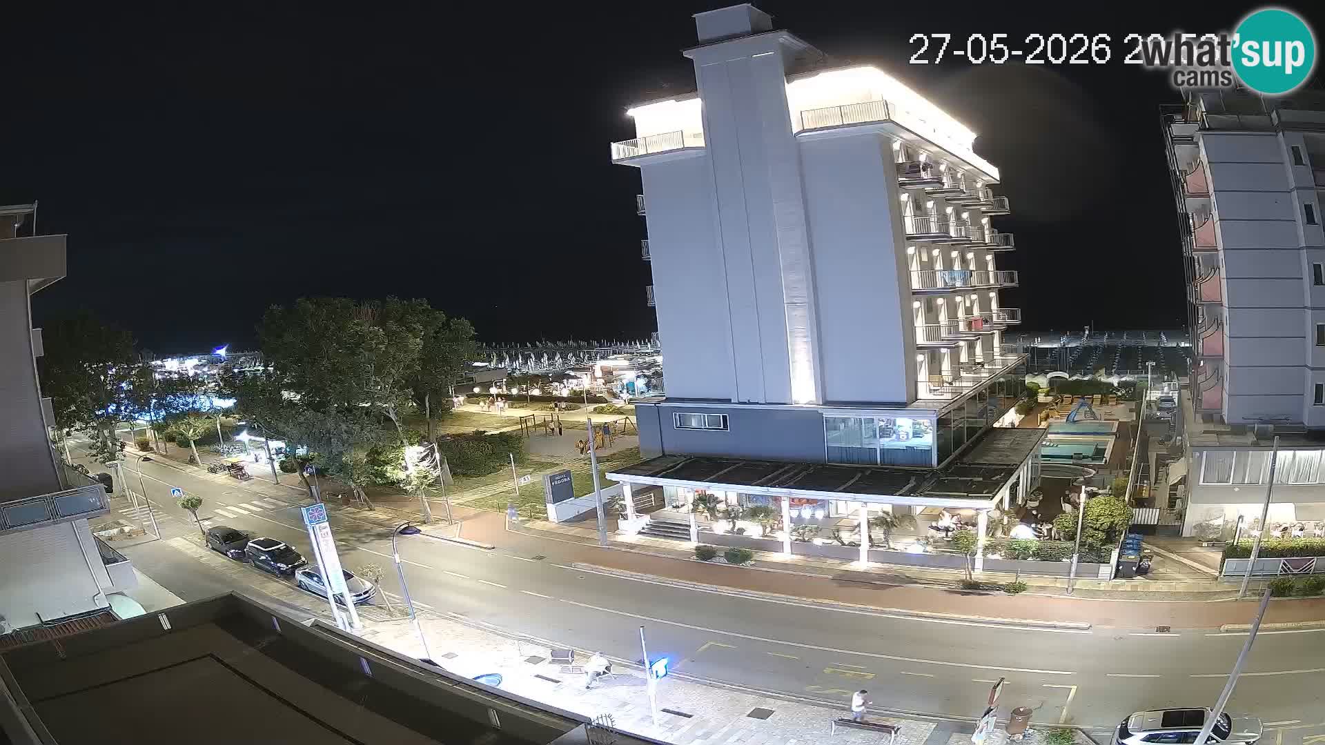 Riccione webcam plage et jardins La Malfa – Bagni Oreste plage 115