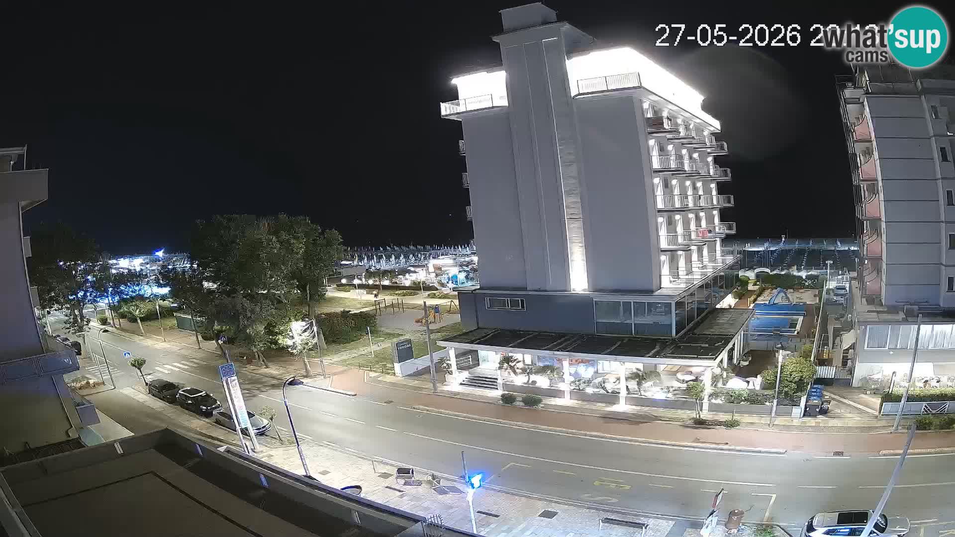 Riccione web kamera plaža i vrtovi La Malfa – plaža Bagni Oreste 115