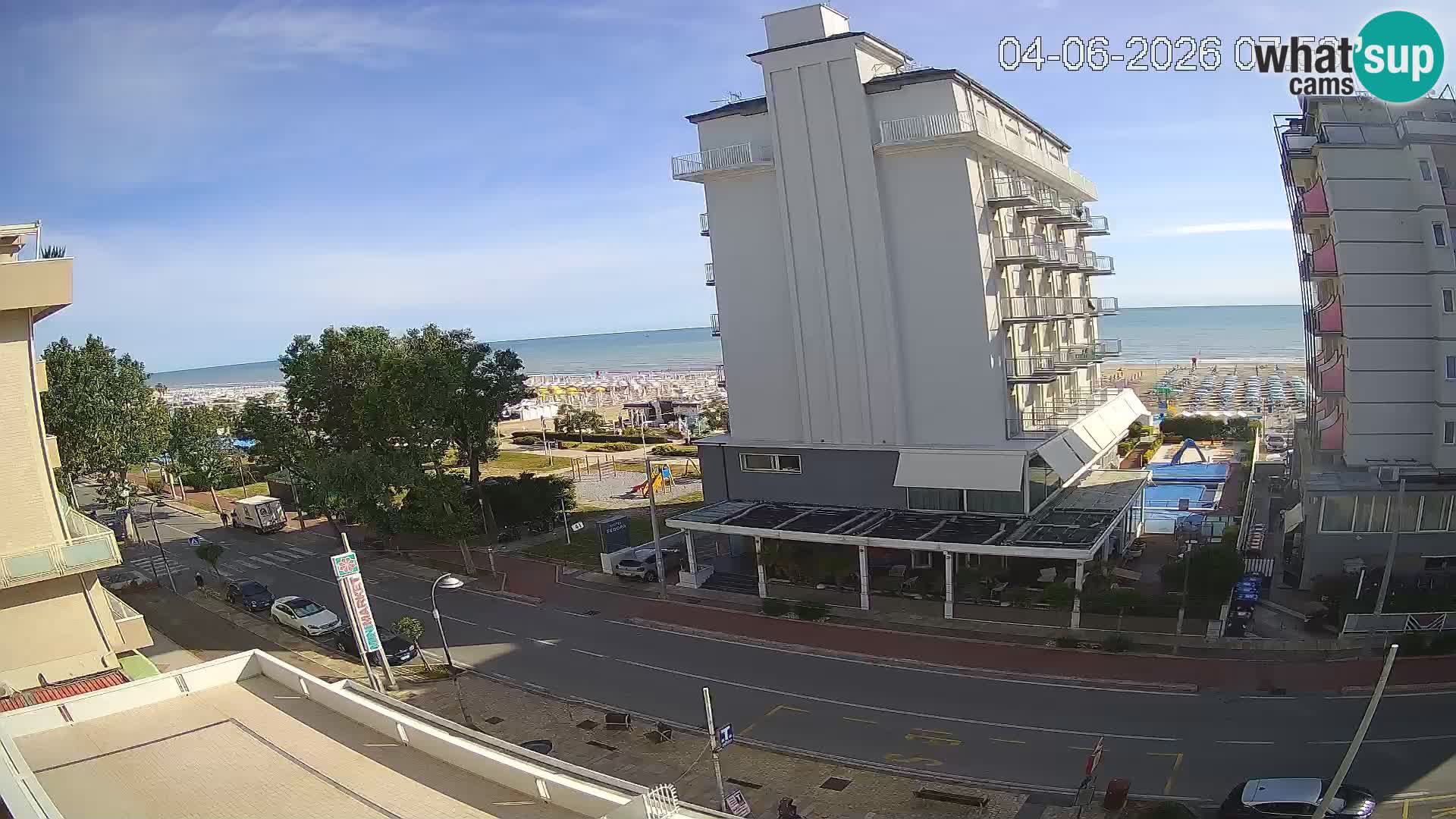 Riccione Webcam Strand und Gärten La Malfa – Bagni Oreste Strand 115