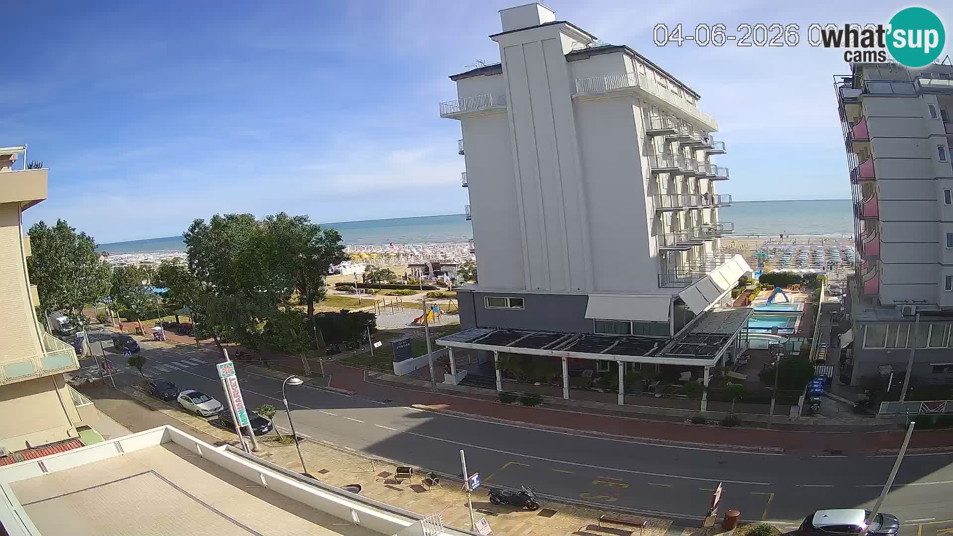 Riccione Webcam Strand und Gärten La Malfa – Bagni Oreste Strand 115