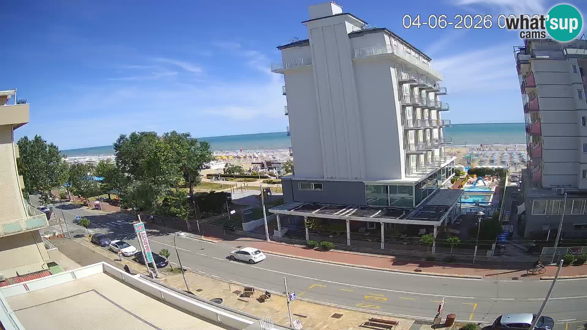 Riccione webcam playa y jardines La Malfa – Playa Bagni Oreste 115