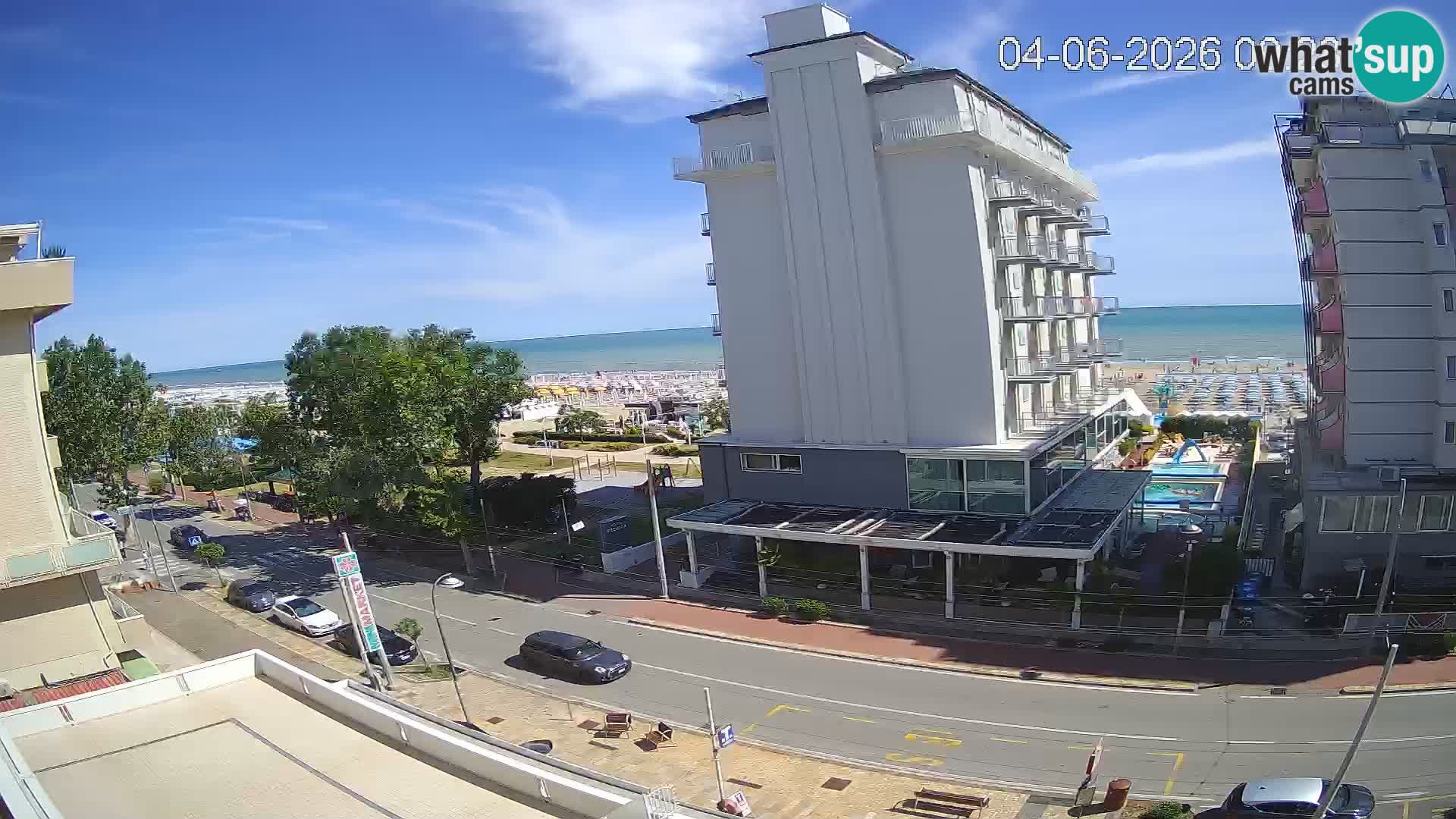 Riccione webcam playa y jardines La Malfa – Playa Bagni Oreste 115