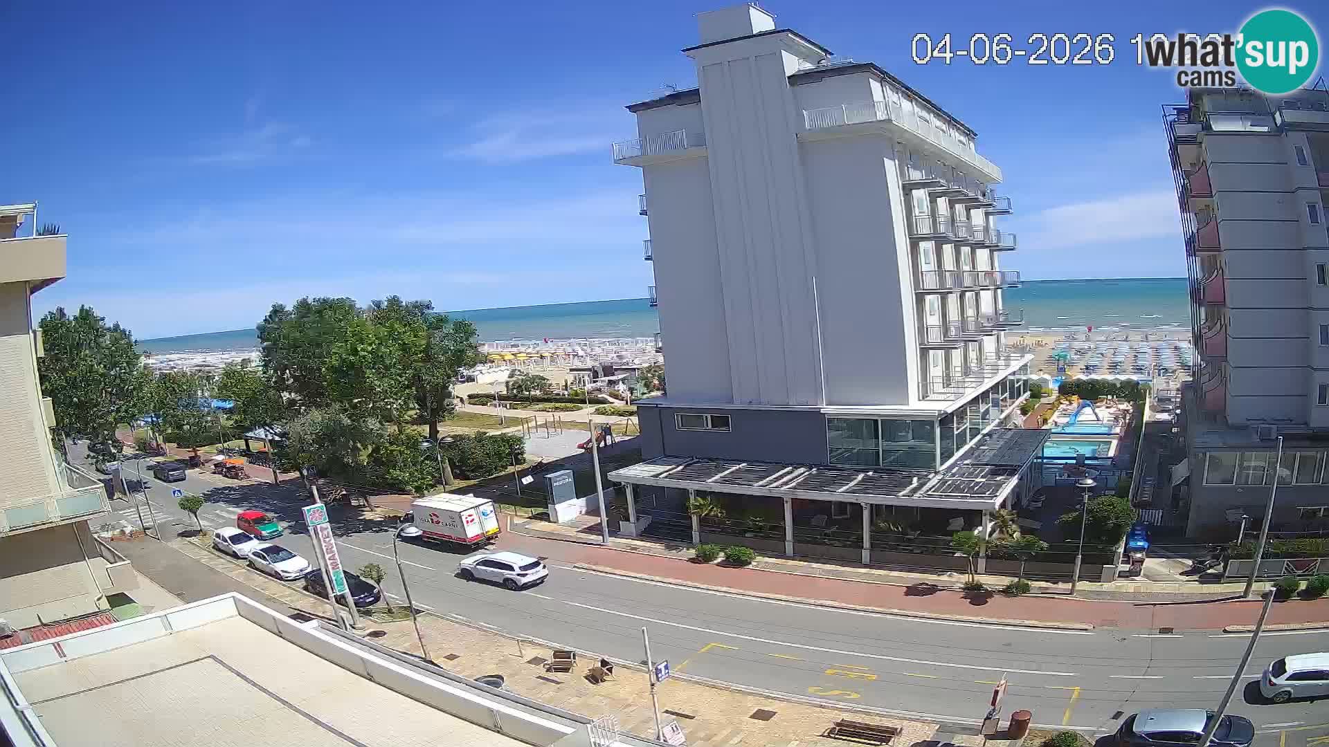 Riccione web kamera plaža i vrtovi La Malfa – plaža Bagni Oreste 115