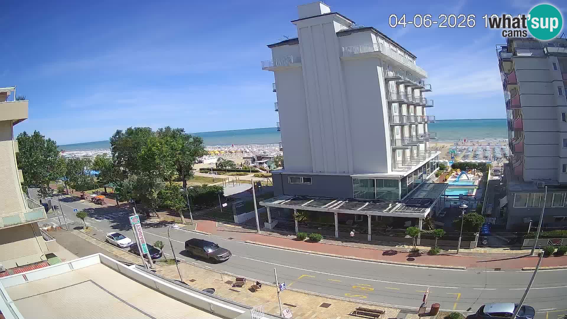 Riccione web kamera plaža i vrtovi La Malfa – plaža Bagni Oreste 115