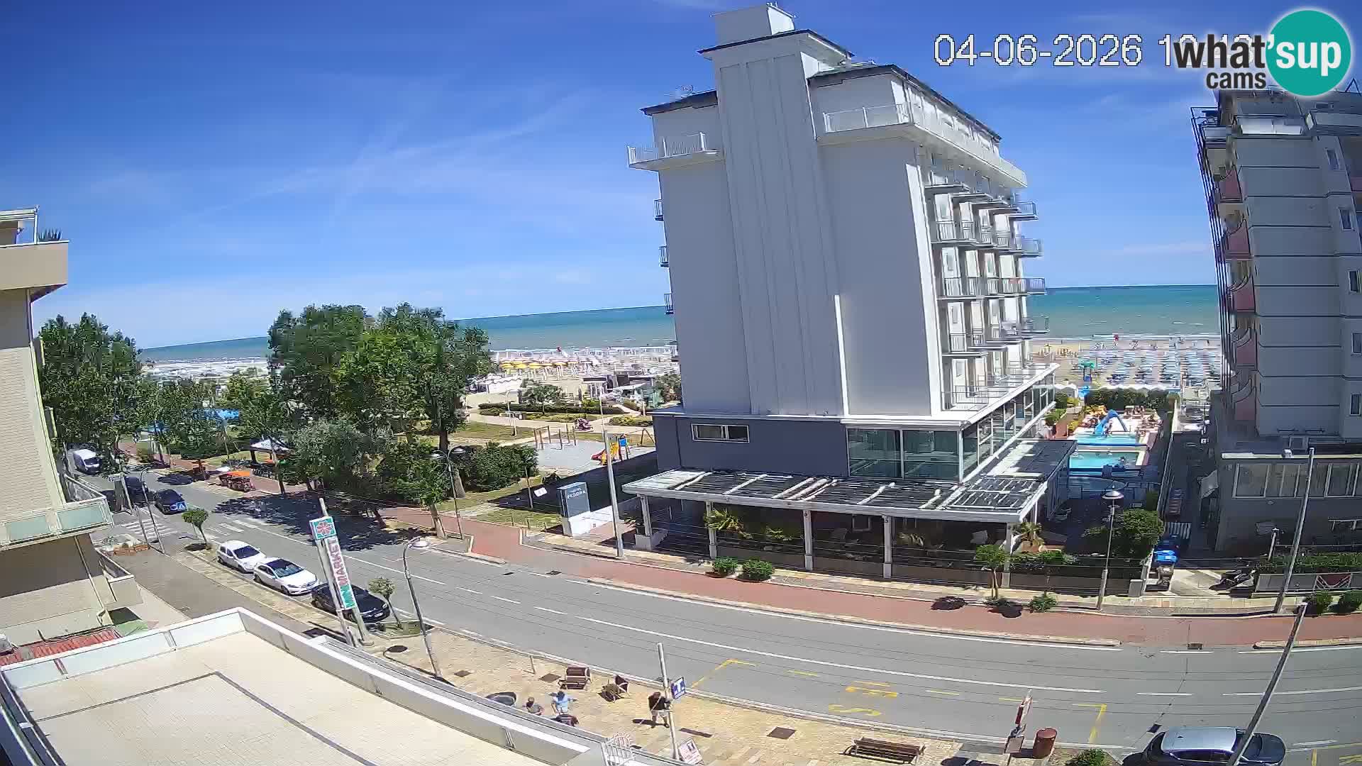 Riccione web kamera plaža i vrtovi La Malfa – plaža Bagni Oreste 115